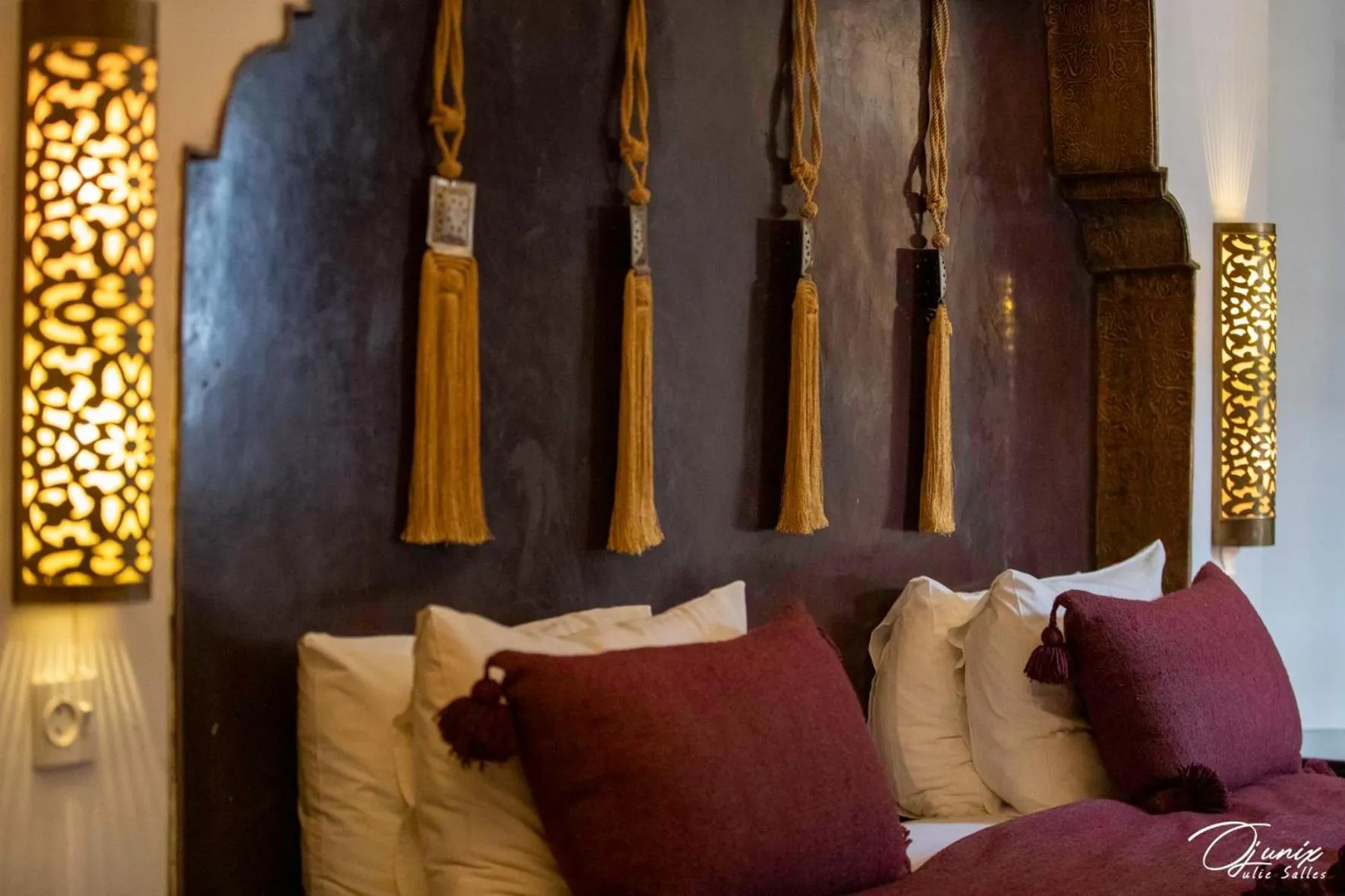 Bed in Riad Zoraida