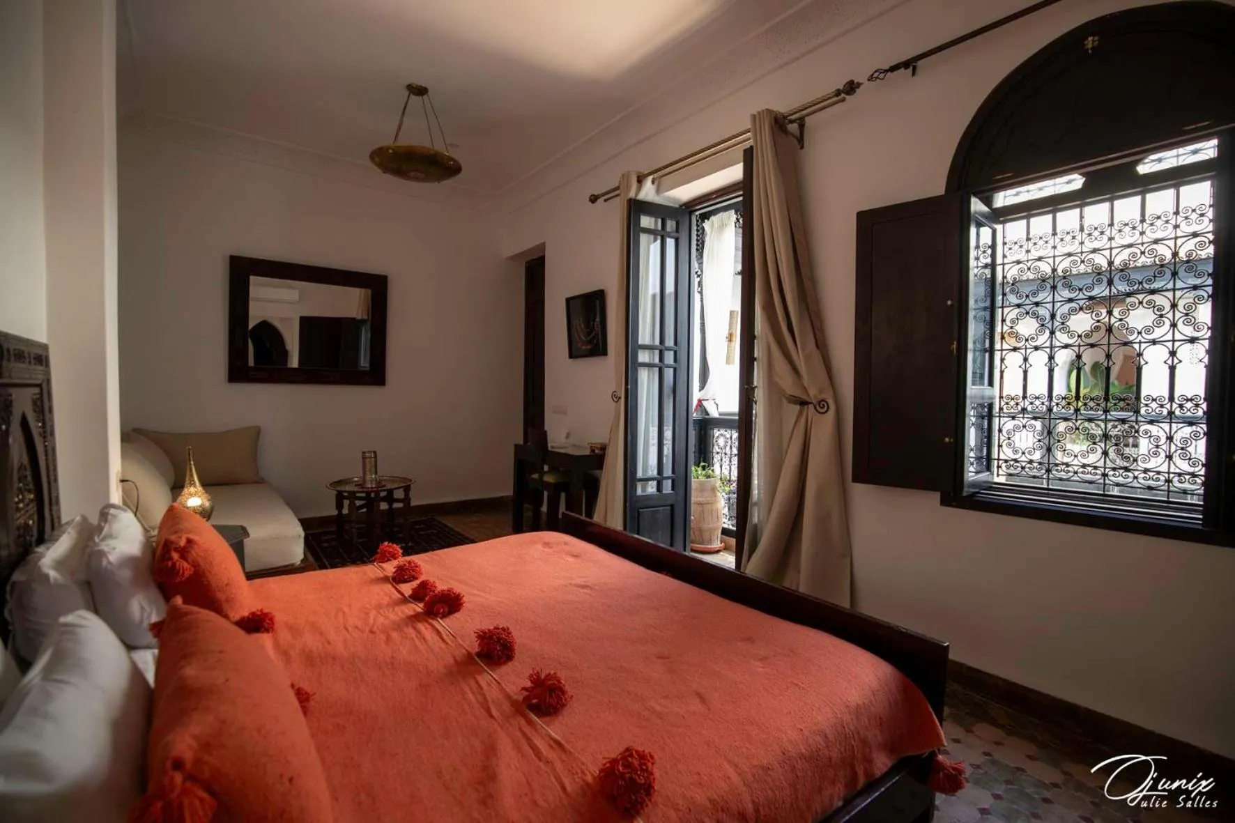 Bed in Riad Zoraida