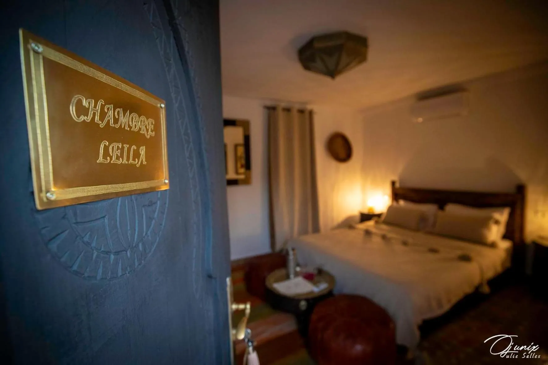 Bed in Riad Zoraida