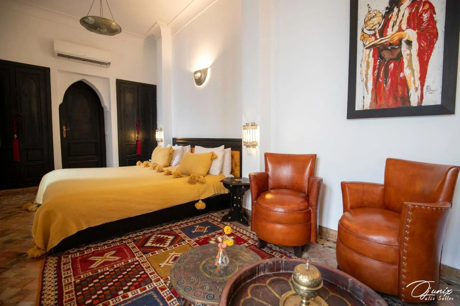 Bed in Riad Zoraida