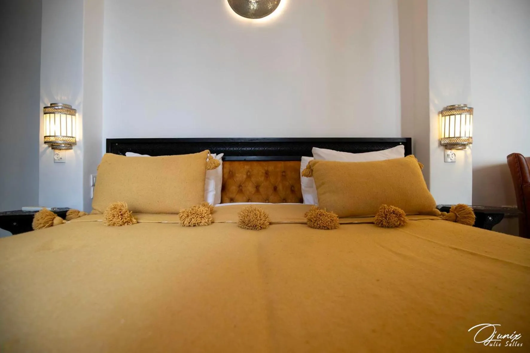 Bed in Riad Zoraida