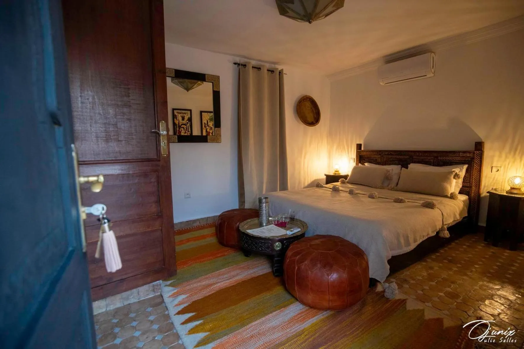 Bed in Riad Zoraida