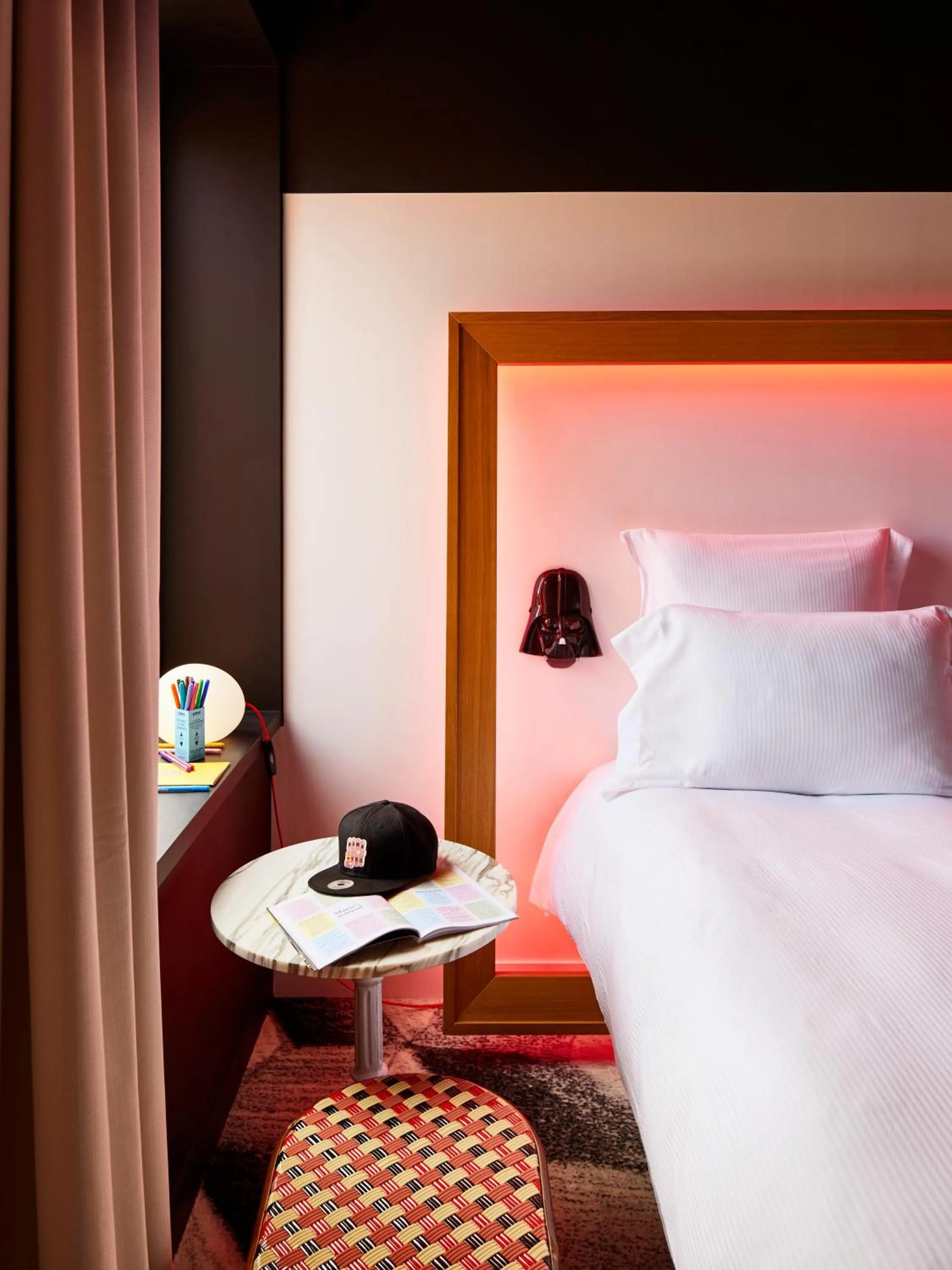 Decorative detail, Bed in Mama Shelter Toulouse