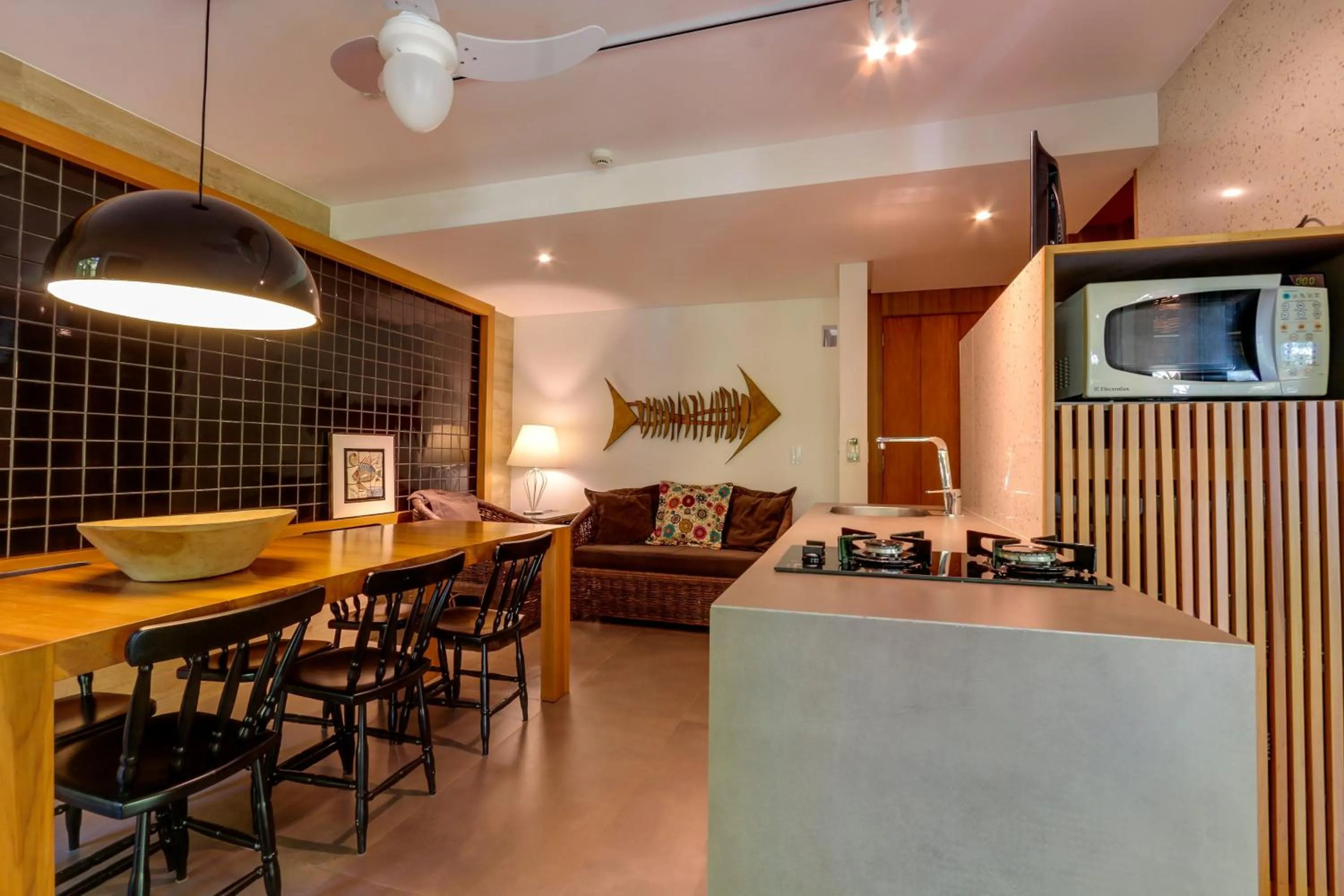 Kitchen or kitchenette in Pousada Vila do Bosque