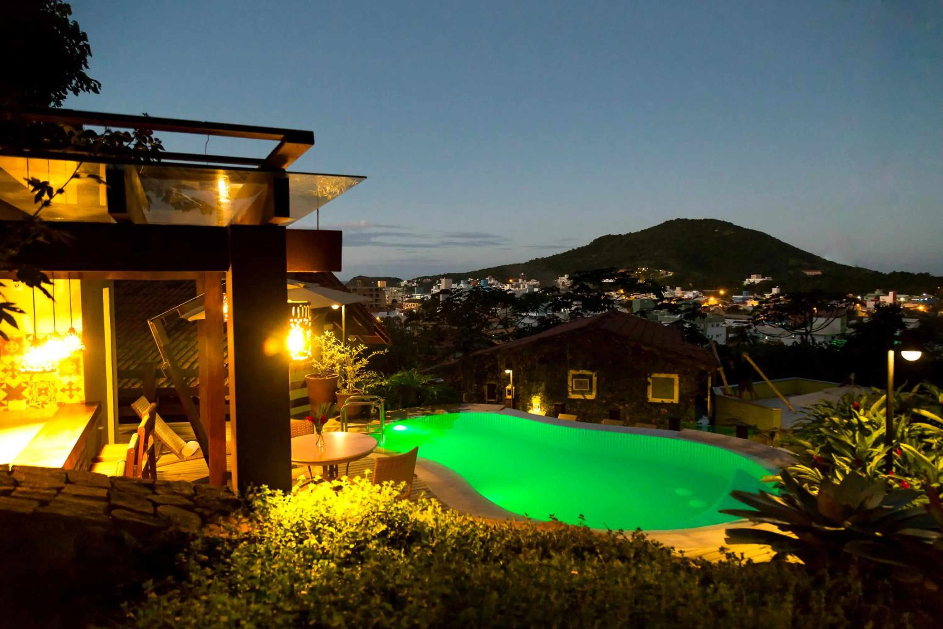 Pool view in Pousada Vila do Bosque