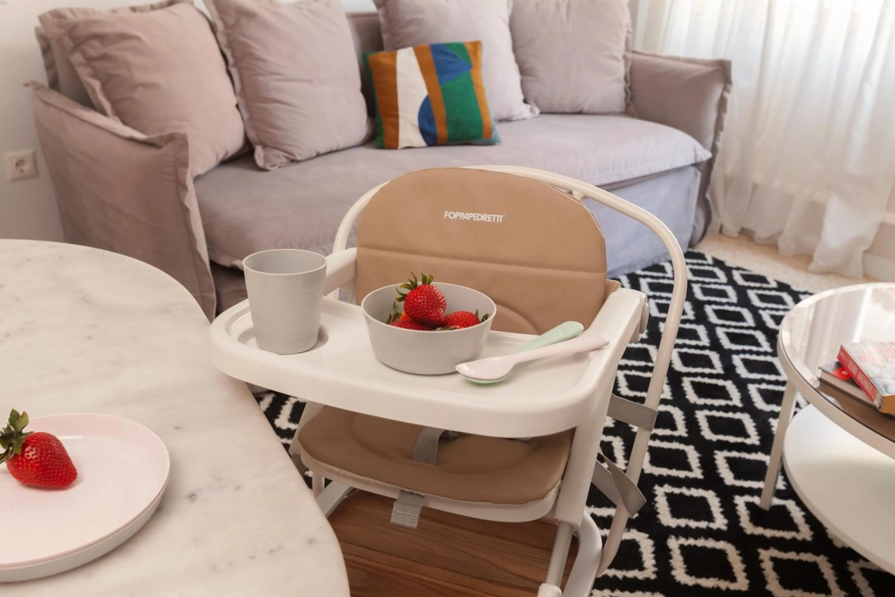 Living room in The Marble Suites, PLAKA