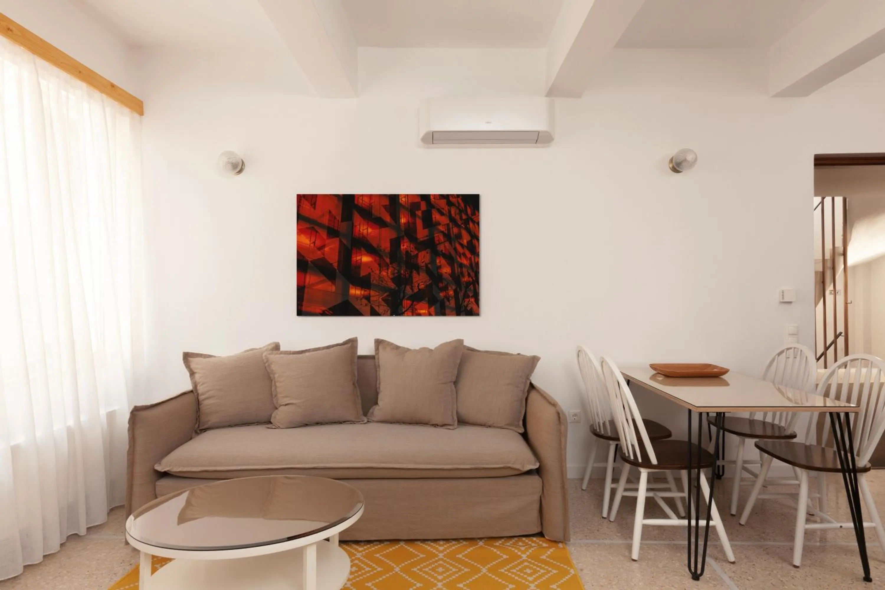 Living room in The Marble Suites, PLAKA