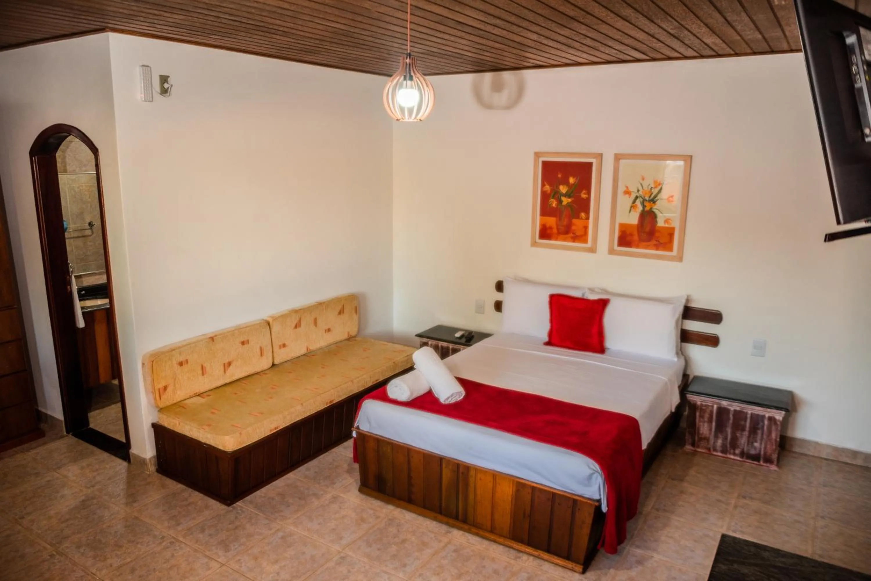 Bed in Pousada Tapera