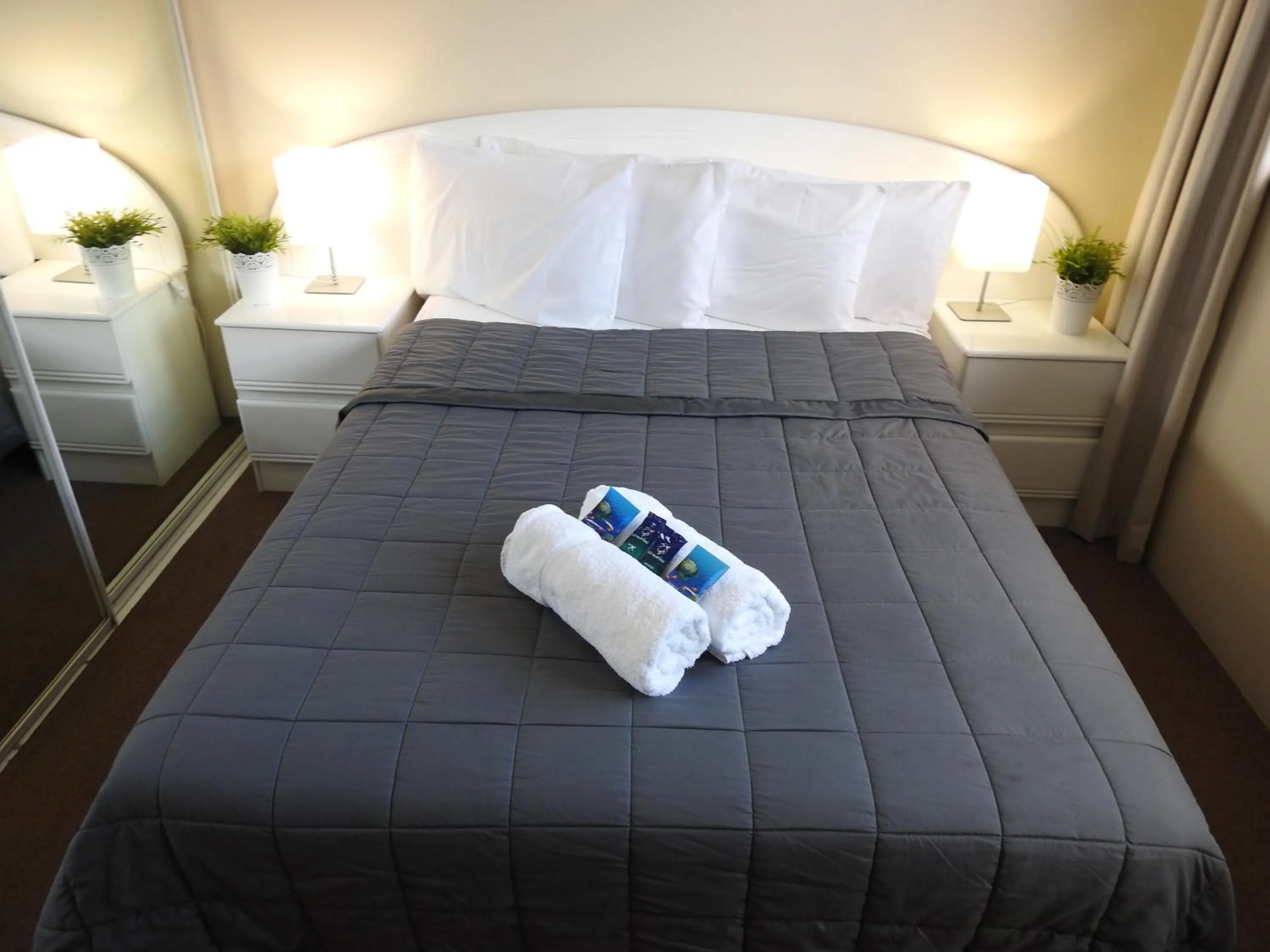 Bed in Blue Waters Apartments