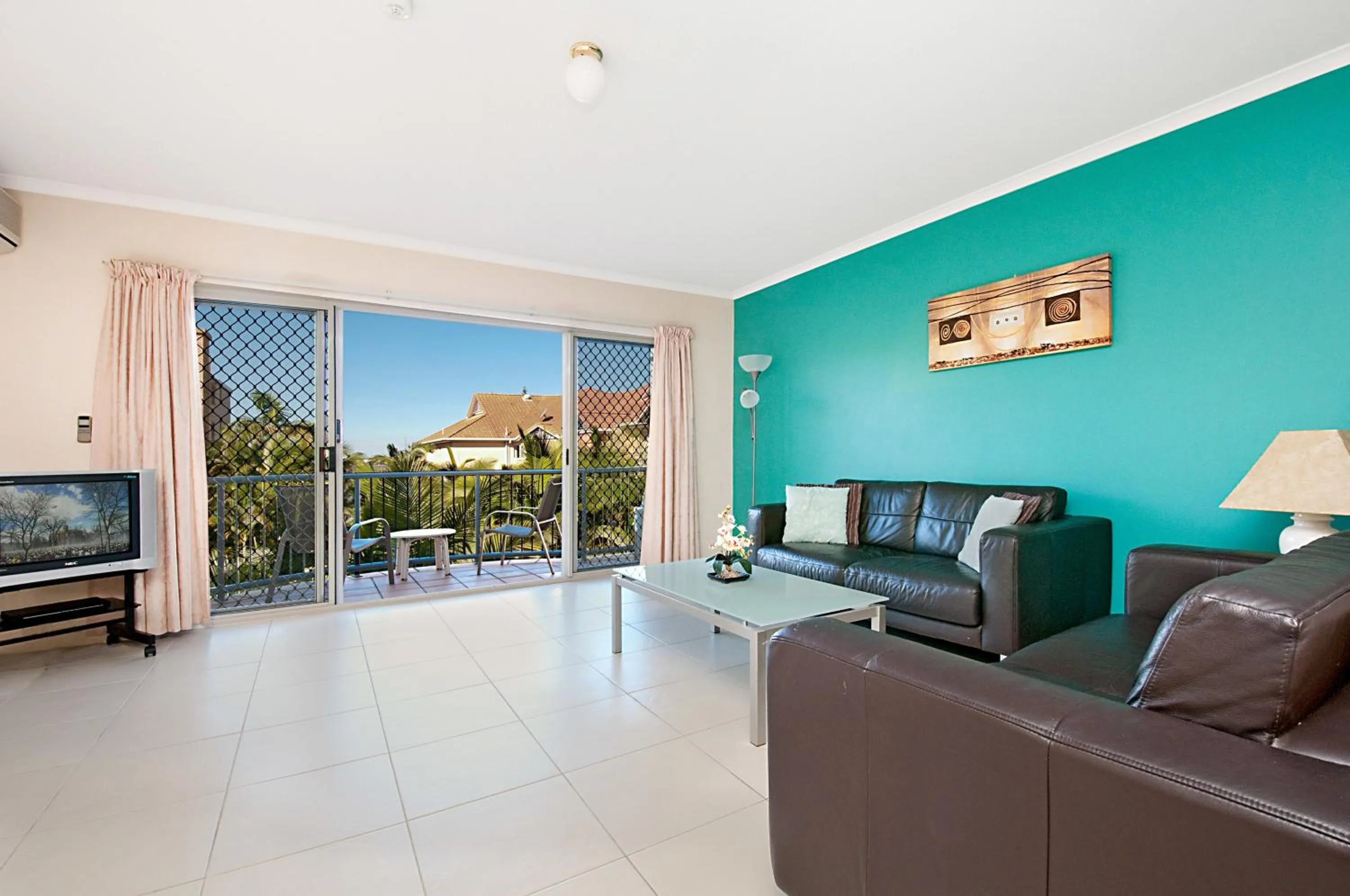 Living room in Blue Waters Apartments