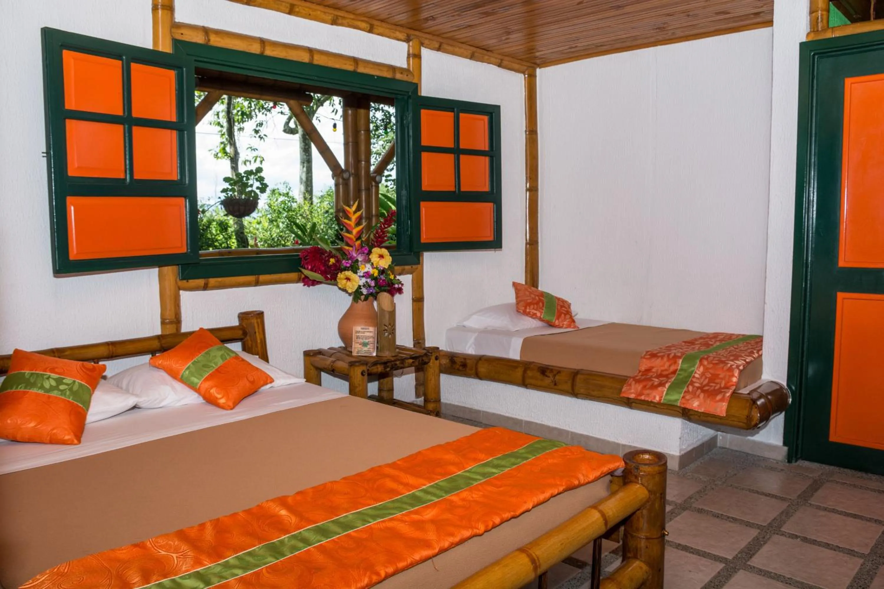 Bed in Finca Hotel La Dulcera