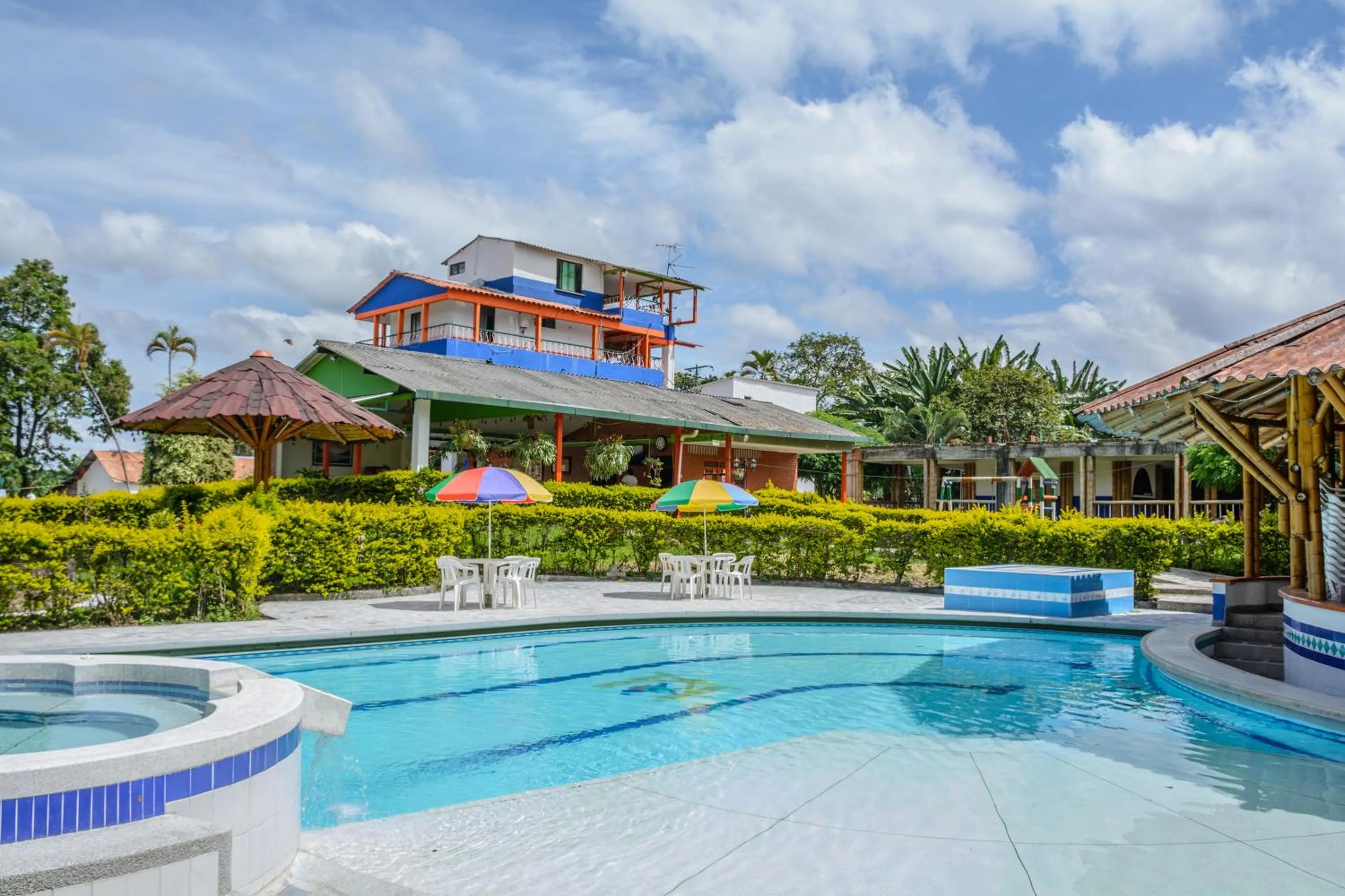 Swimming pool in Finca Hotel La Dulcera