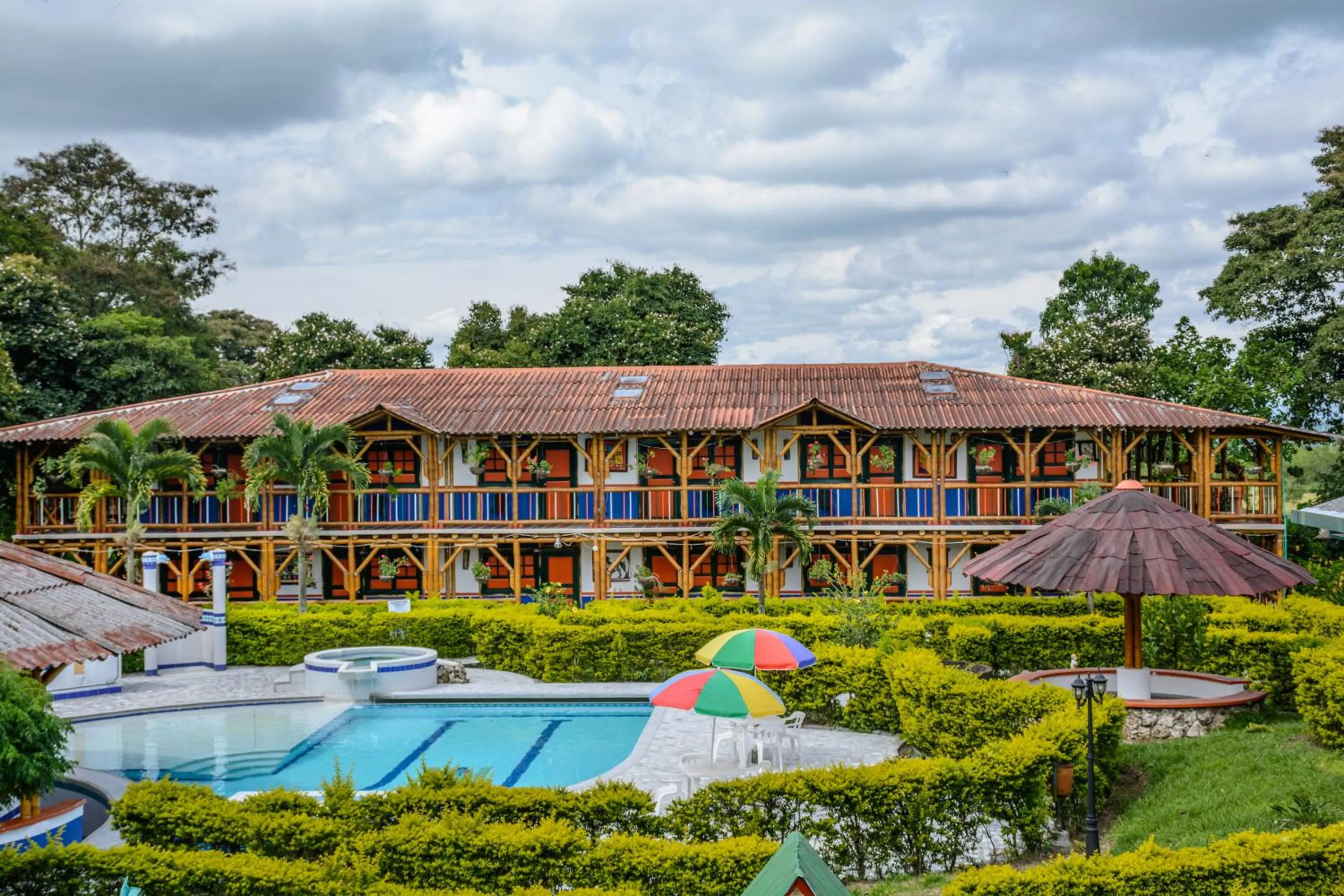 Swimming pool in Finca Hotel La Dulcera