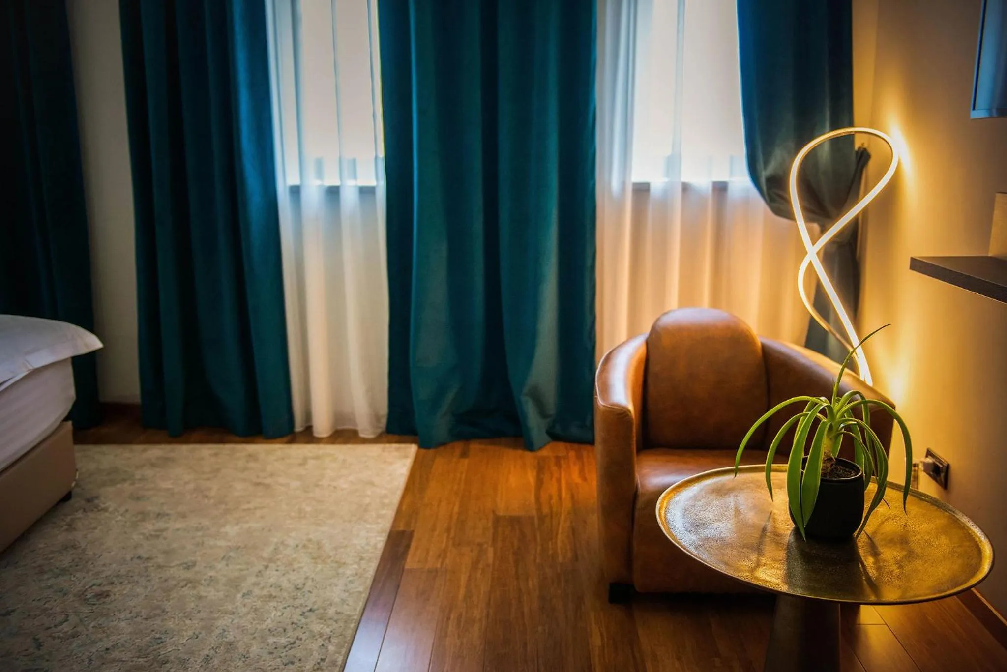 Seating area, Bed in Casa Hrisicos