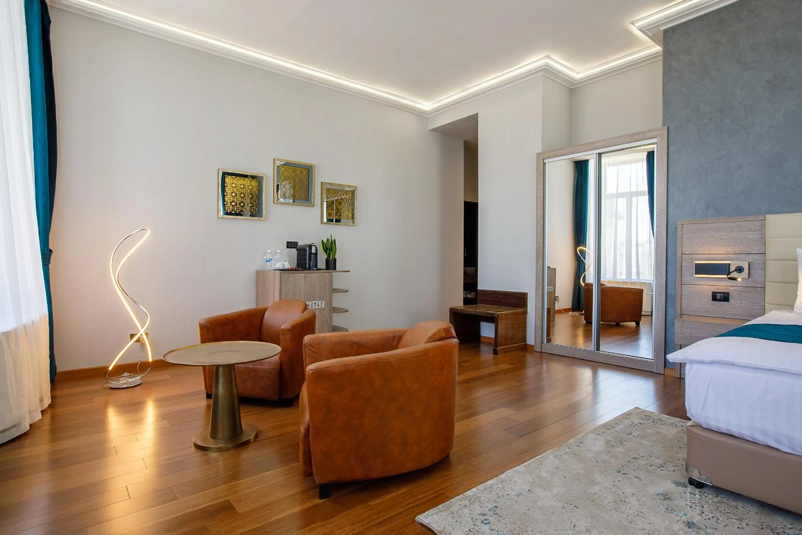 Living room, Bed in Casa Hrisicos