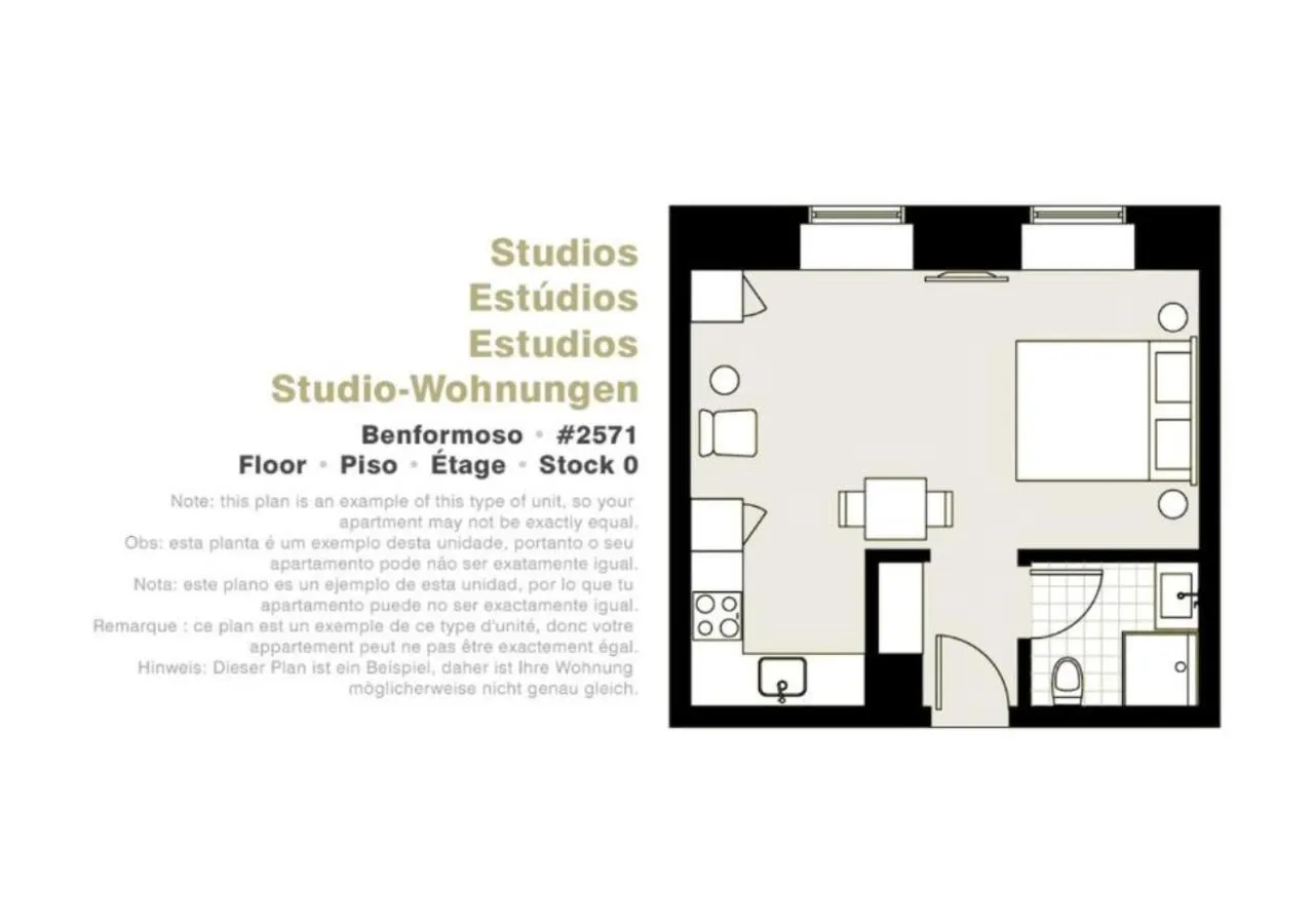 Floor plan in Lisbon Serviced Apartments - Benformoso