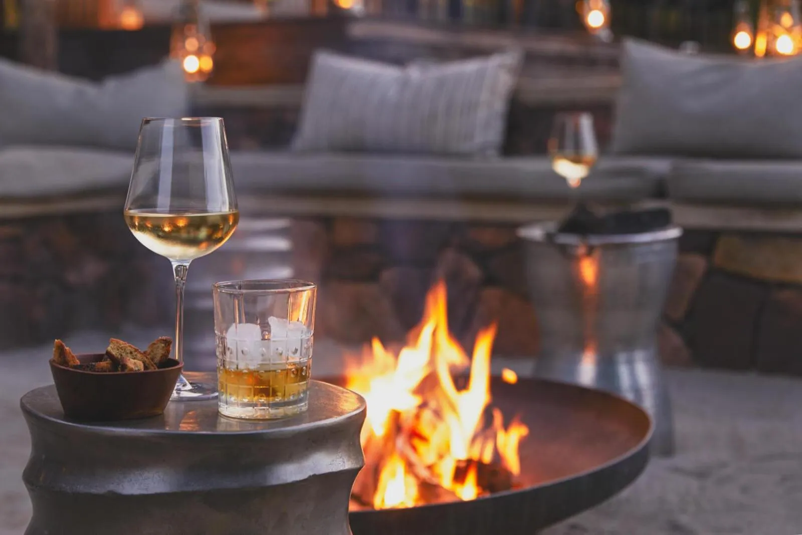 fireplace in Marataba Mountain Lodge