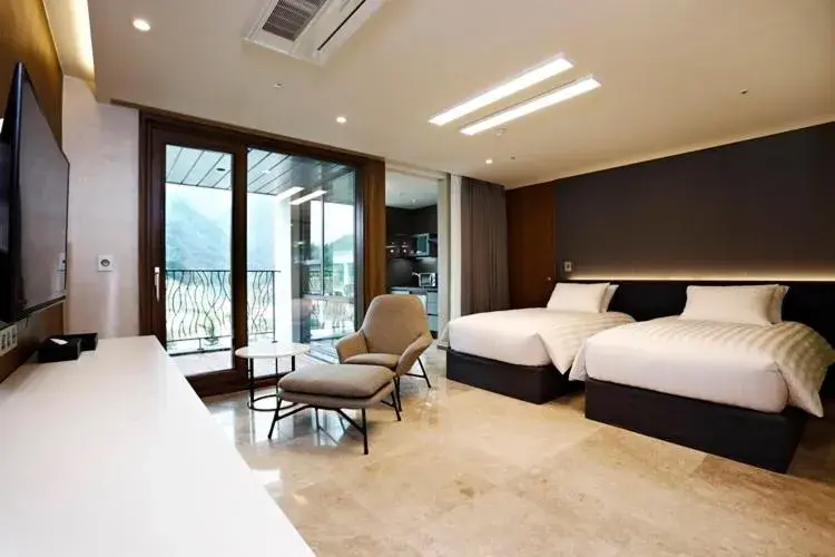 Bed in Pine Forest Jeongseon Alpine Resort Bed in Pine Forest Jeongseon Alpine Resort