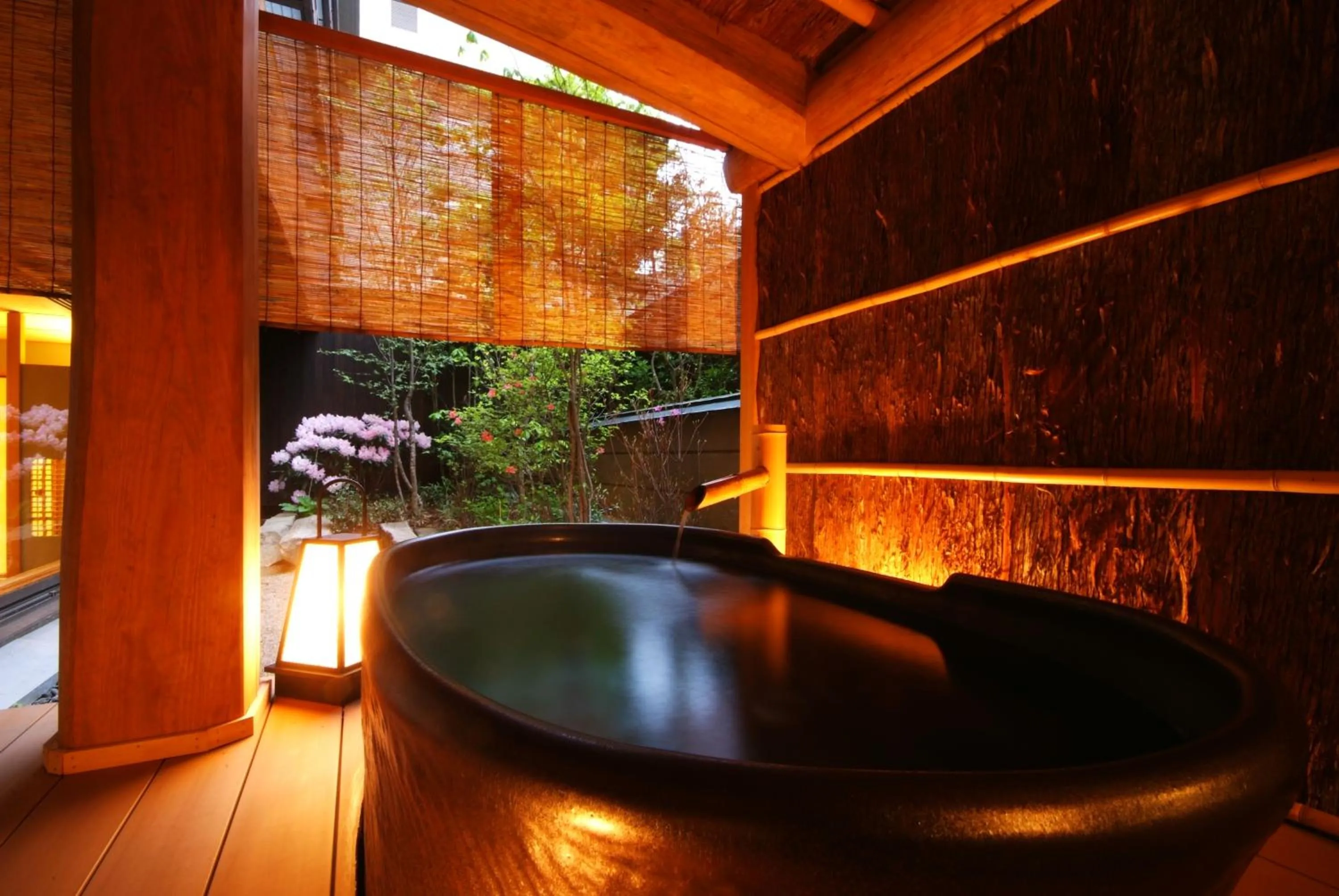 Open Air Bath in Kinosaki Onsen Nishimuraya Hotel Shogetsutei