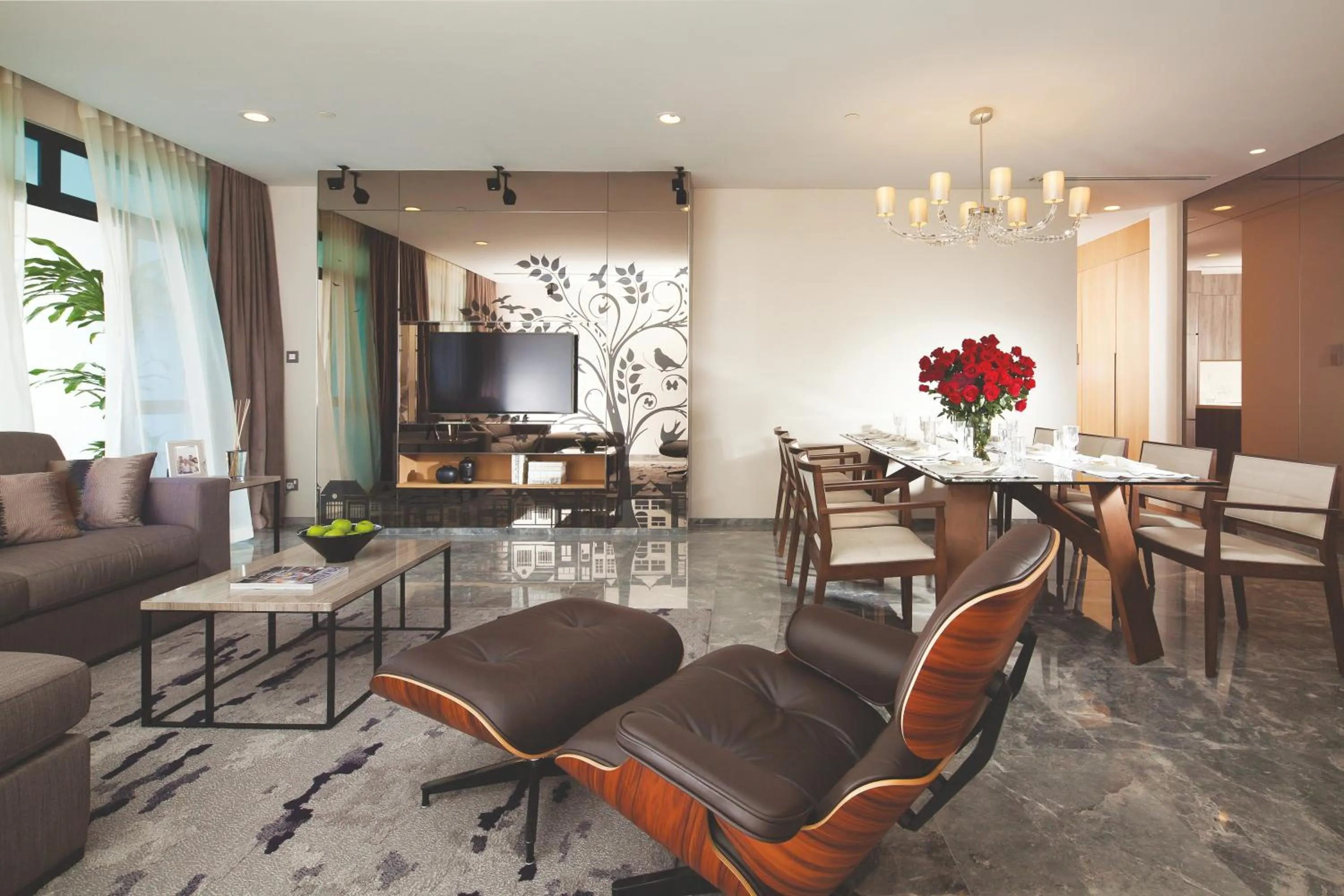 Living room in Fraser Suites Singapore