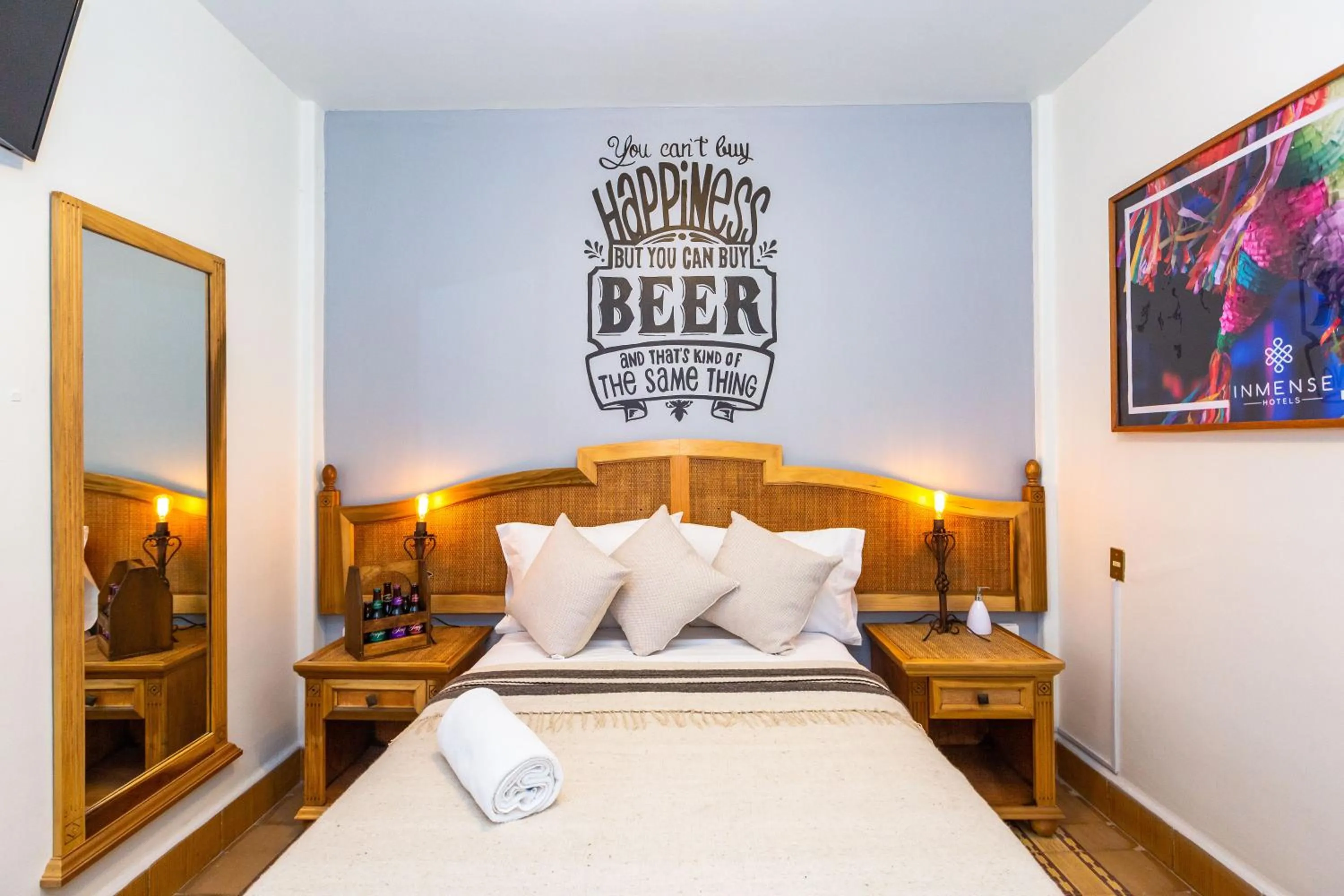 Decorative detail, Bed in Mala Vecindad Beer Hotel