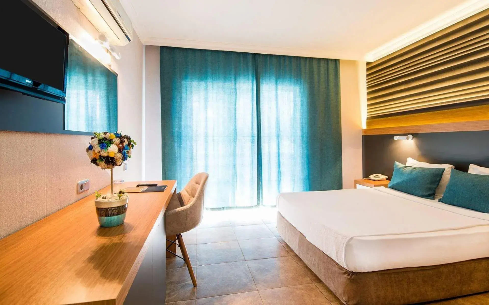 Decorative detail, Bed in Club Hotel Sunbel Decorative detail, Bed in Club Hotel Sunbel