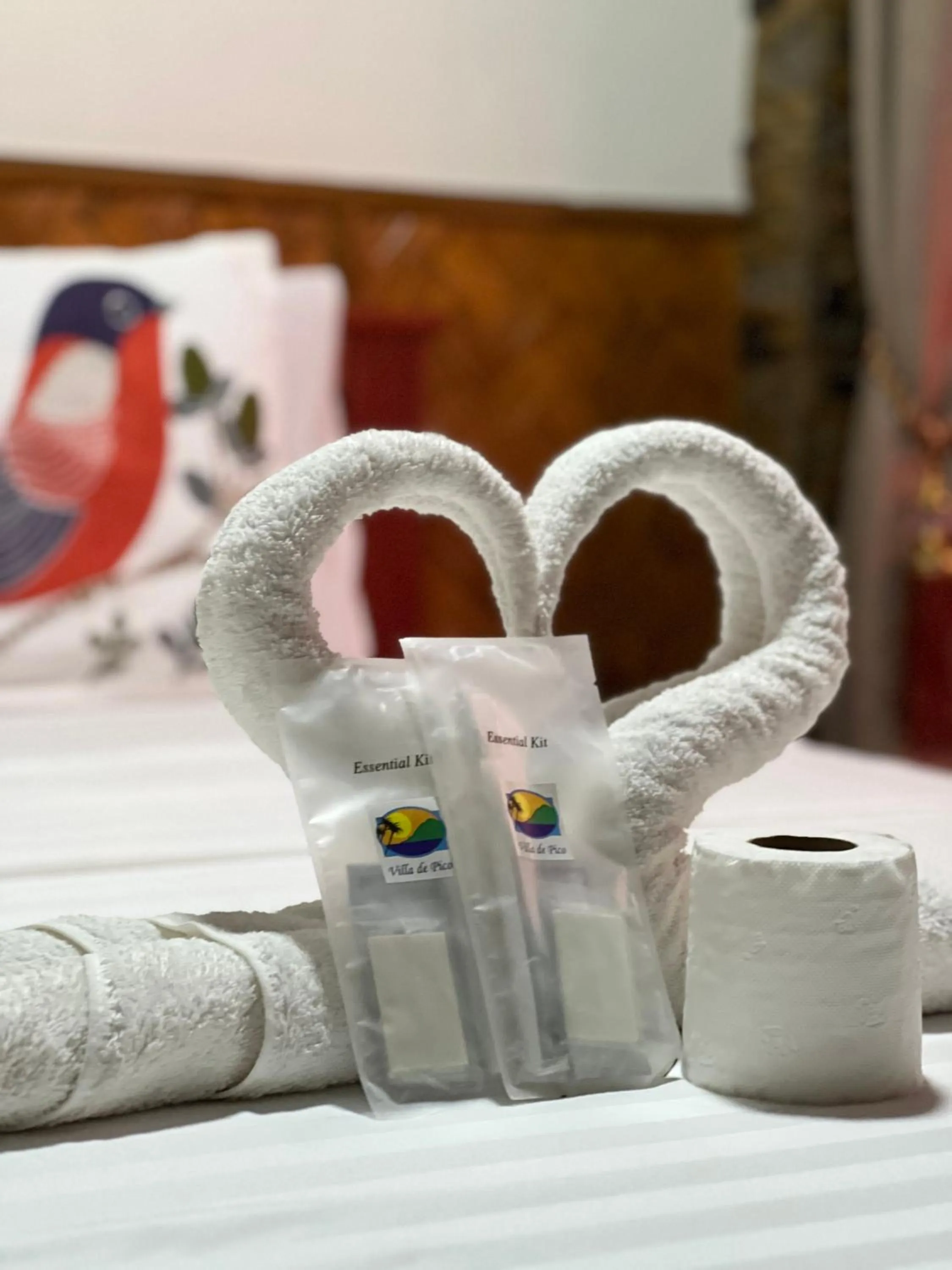 towels, Bed in Villa de Pico Highland Beach Resort
