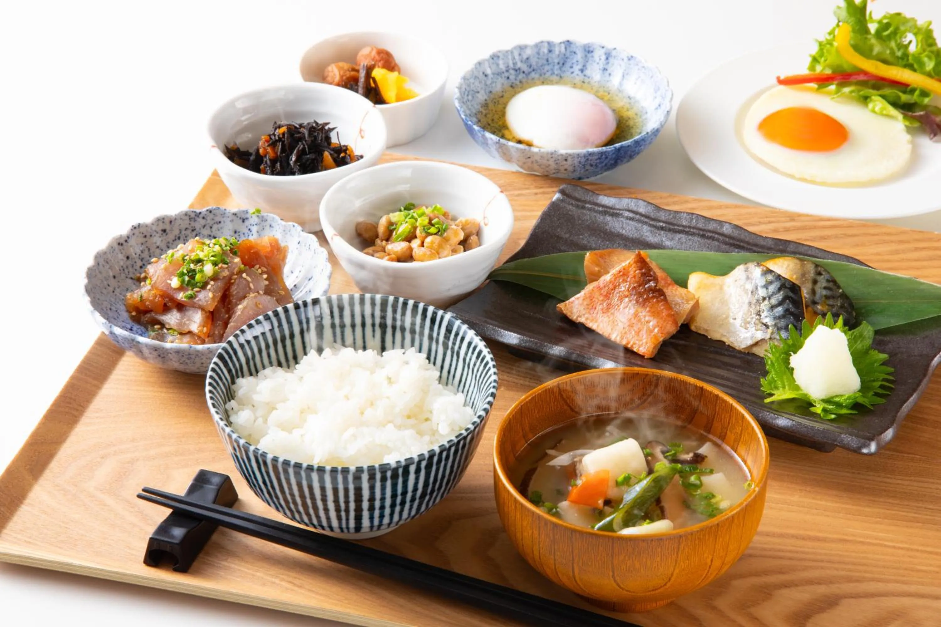 Buffet breakfast in Hotel Nikko Oita Oasis Tower