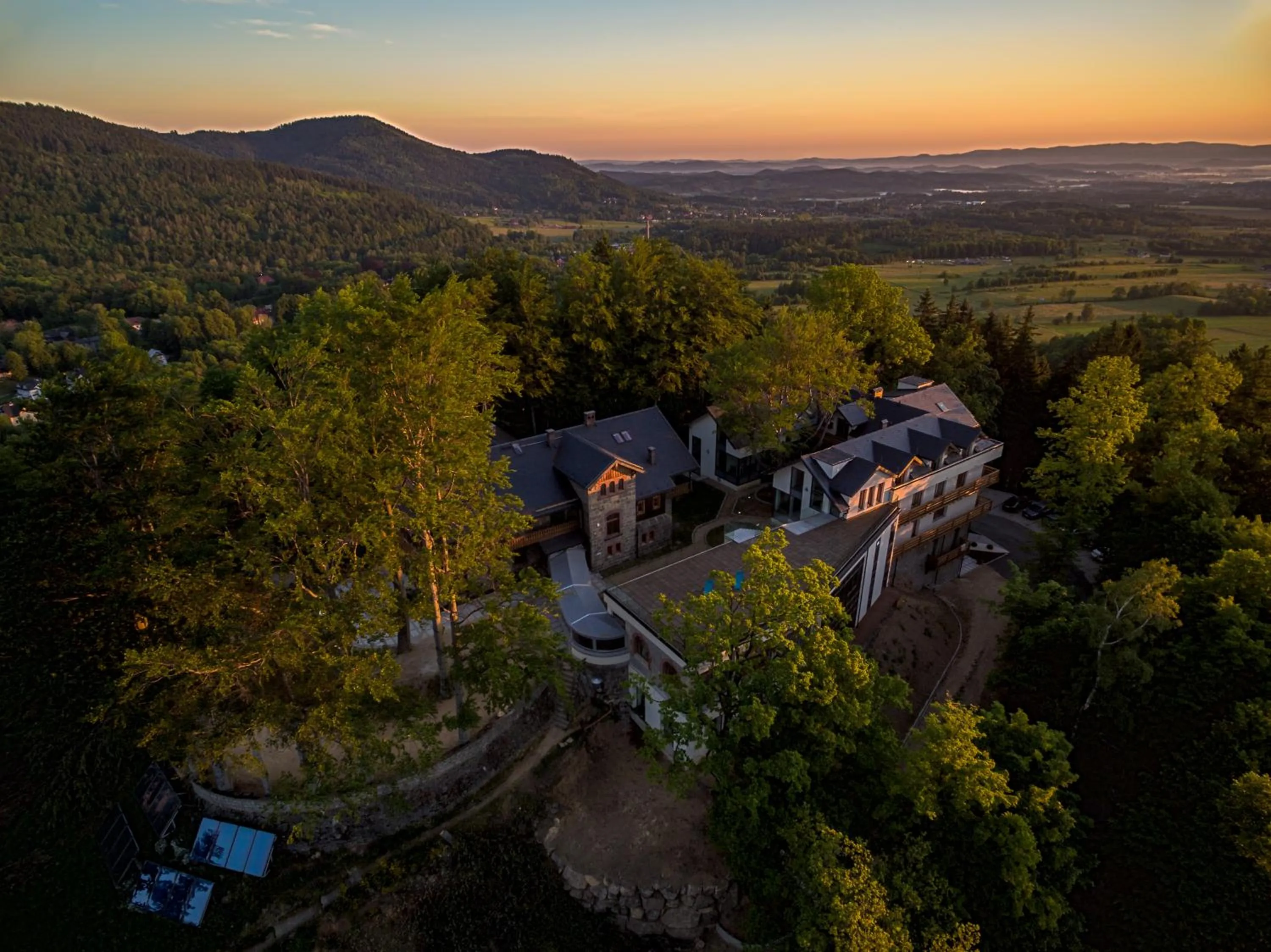 Bird's eye view in Zamek Księża Góra