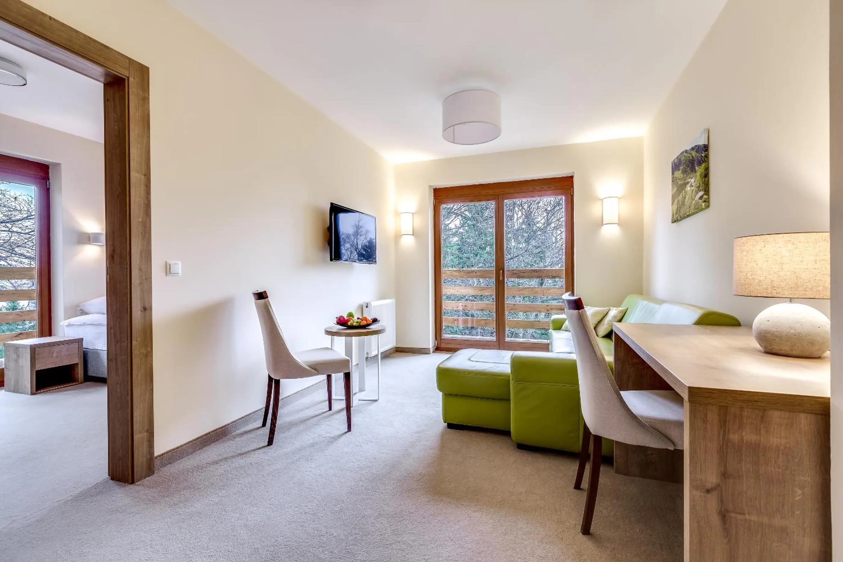 Living room, Bed in Zamek Księża Góra