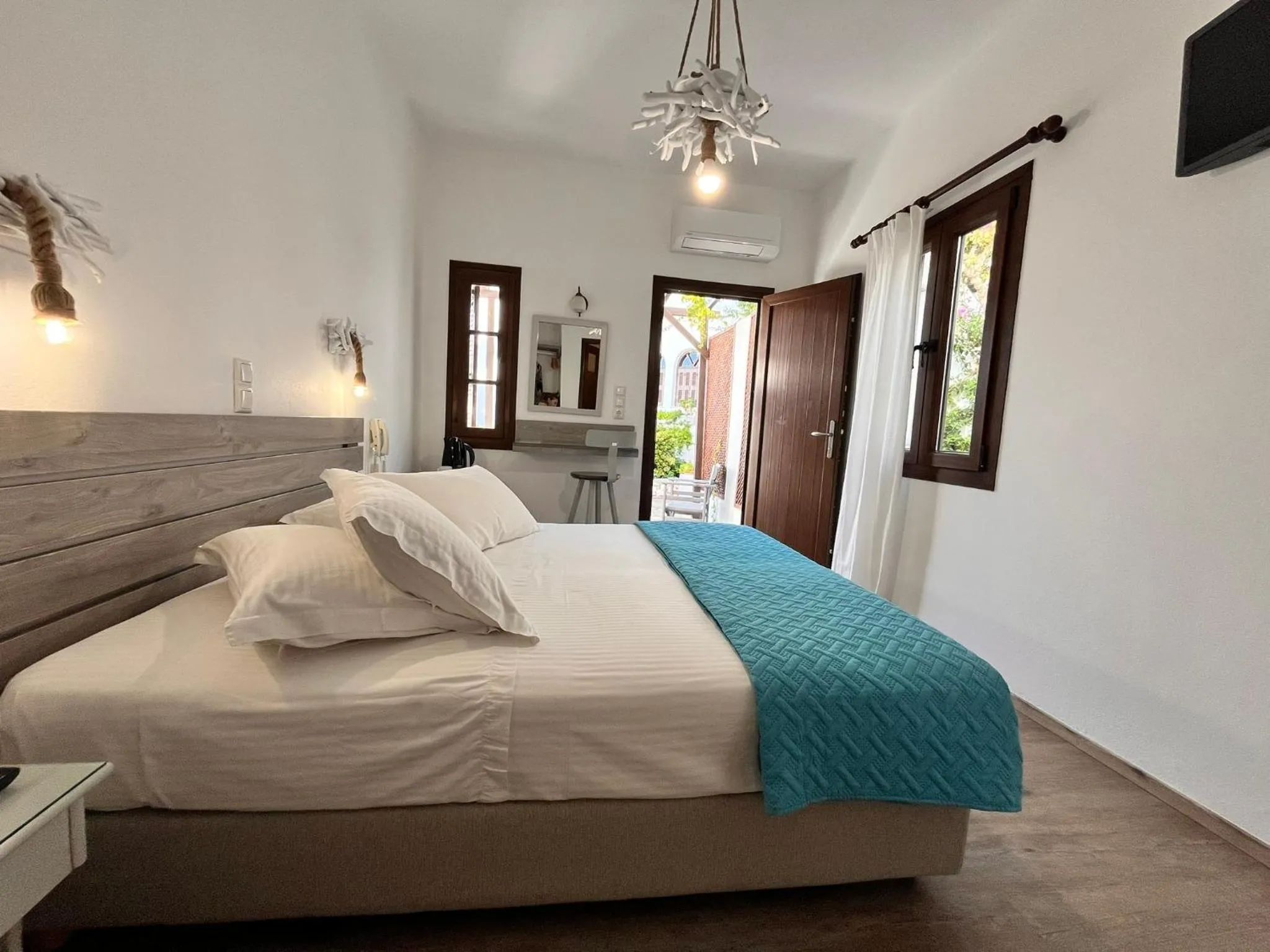 Bed in Christina Hotel, Adults Only, Heated Salt Water Pool