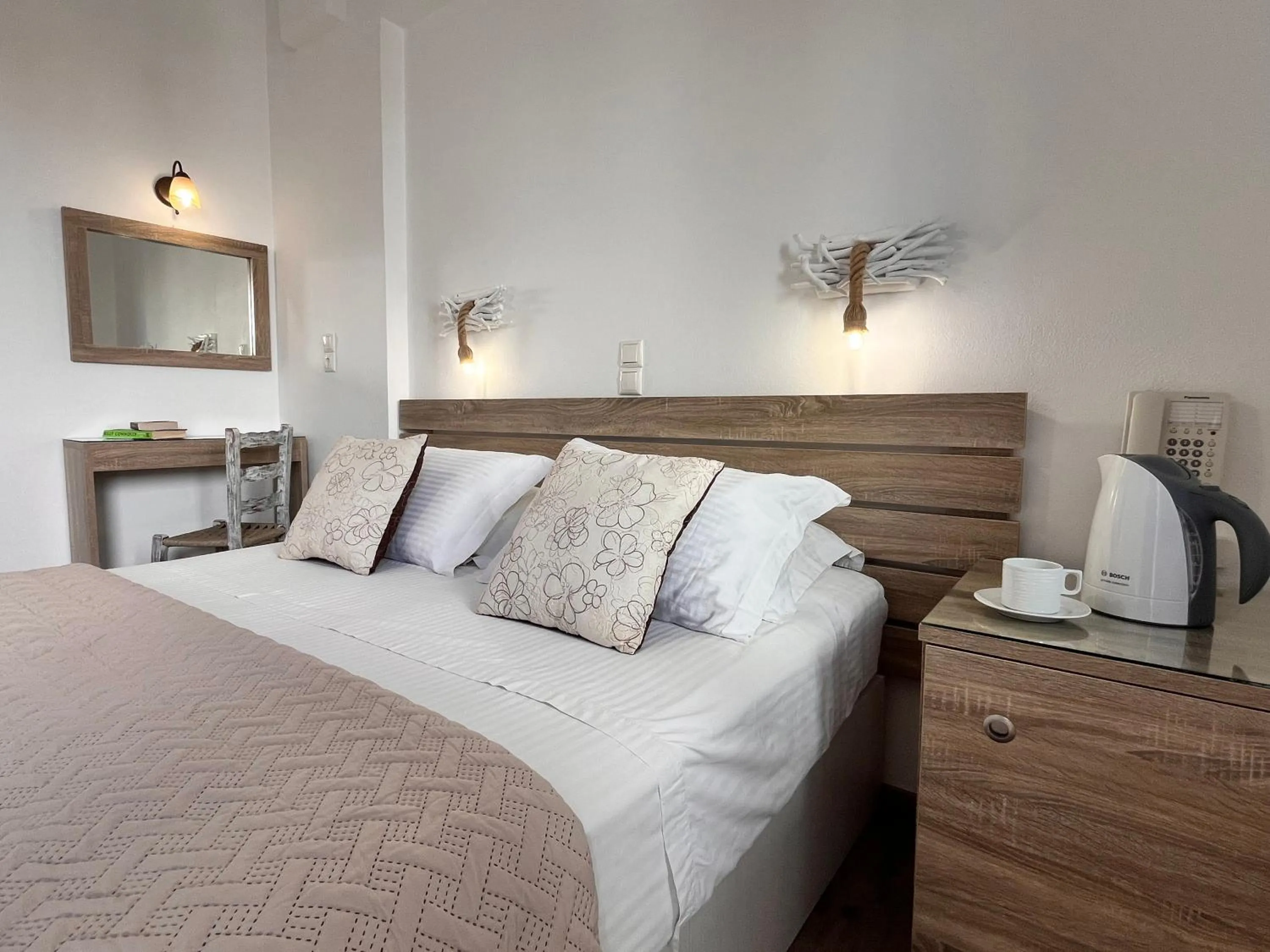 Bed in Christina Hotel, Adults Only, Heated Salt Water Pool