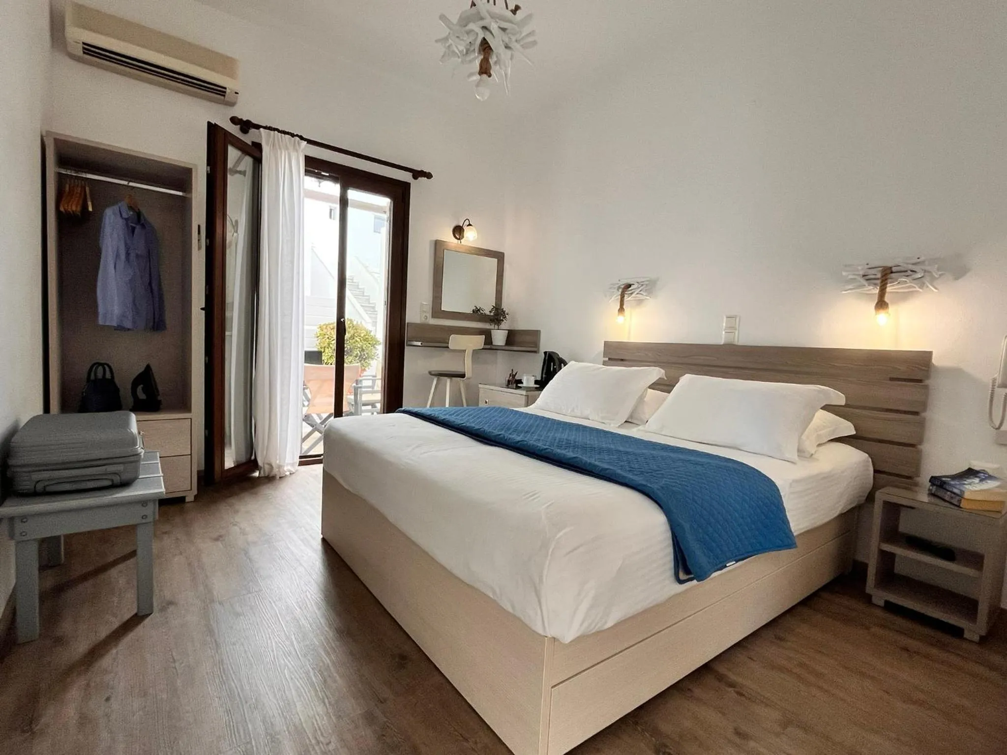 Bed in Christina Hotel, Adults Only, Heated Salt Water Pool