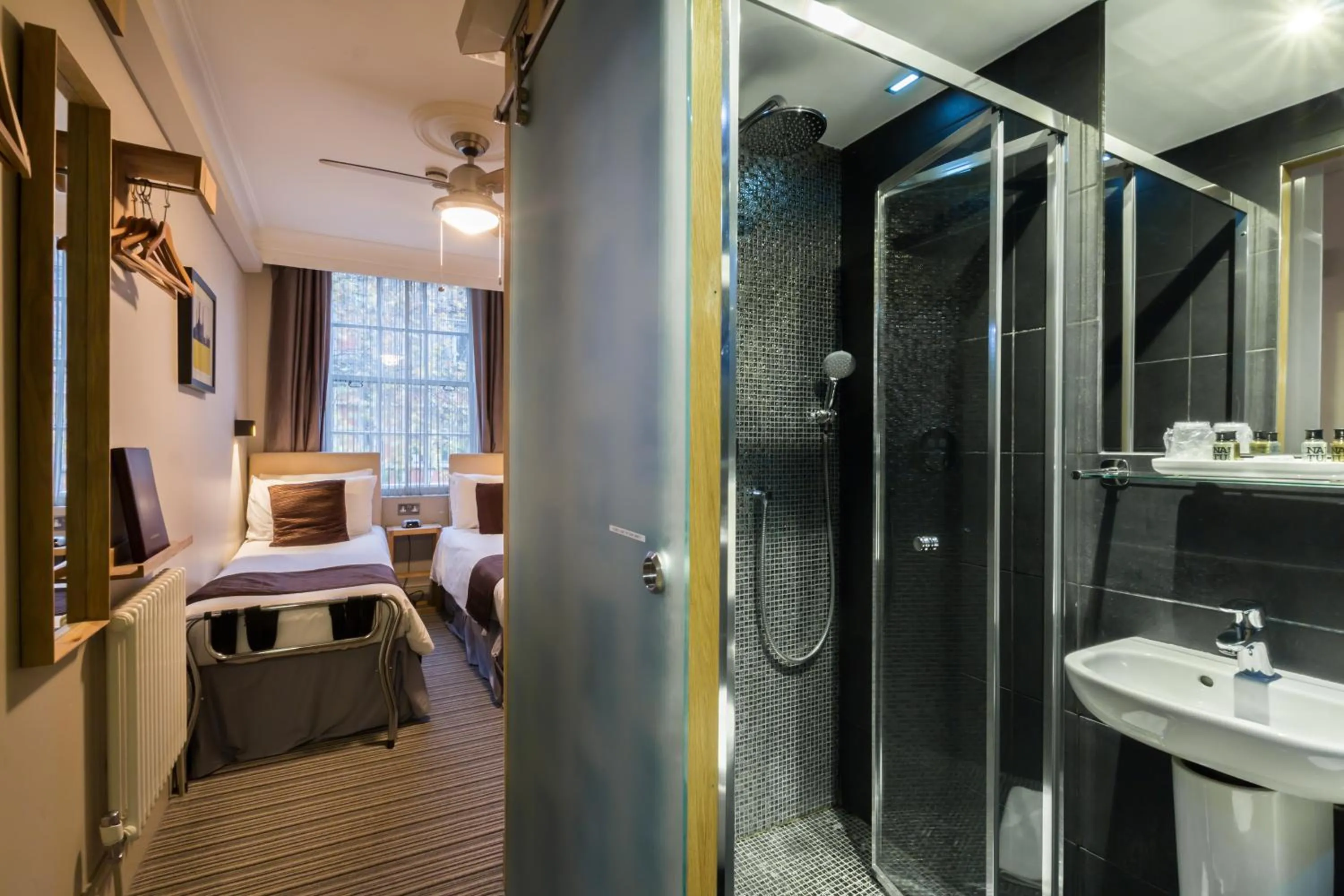 Bathroom, Bed in Arosfa Hotel London by Compass Hospitality
