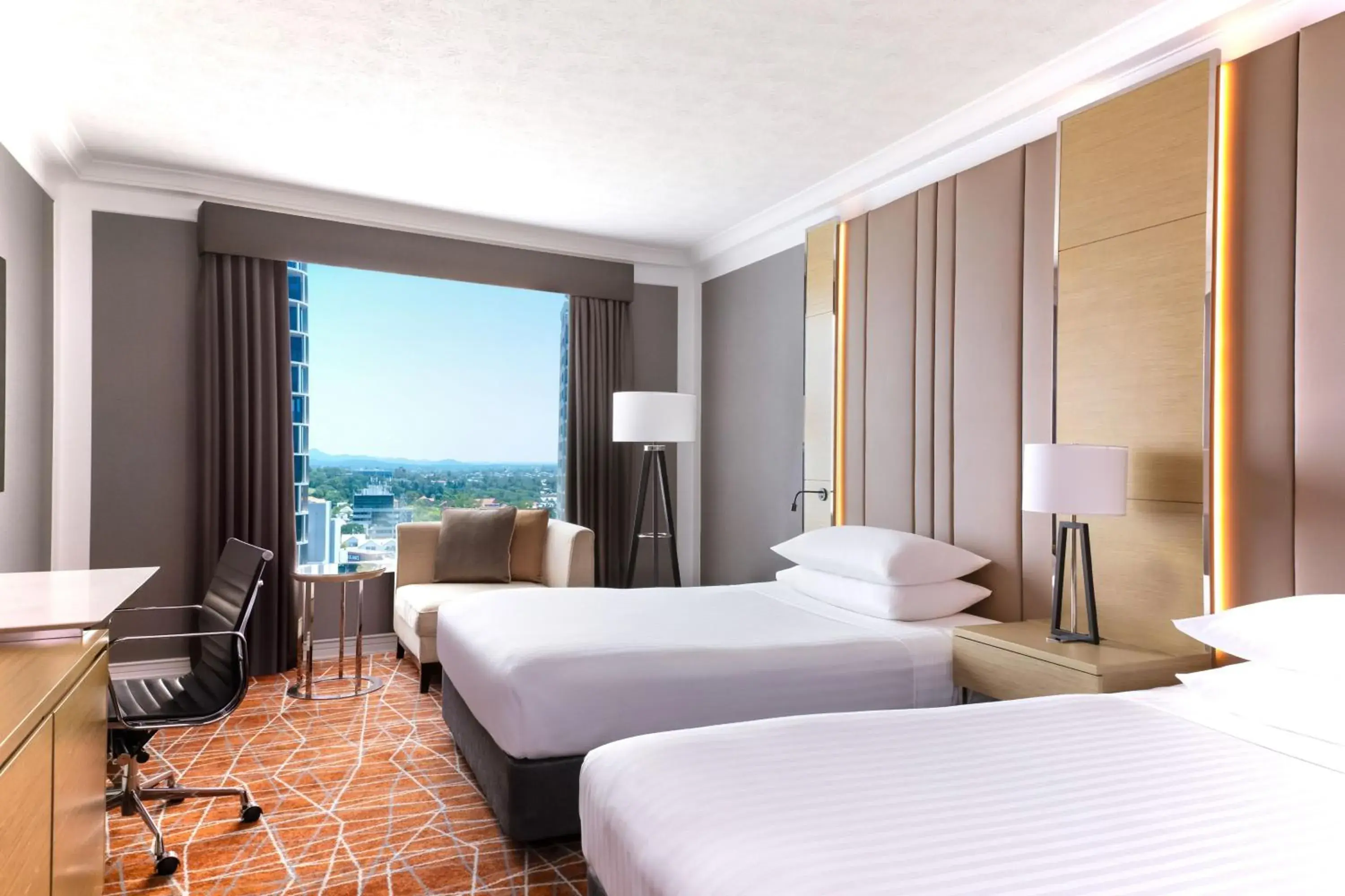 Executive Level, Guest Room, 2 Doubles, City View, High Floor in Brisbane Marriott Hotel Executive Level, Guest Room, 2 Doubles, City View, High Floor in Brisbane Marriott Hotel