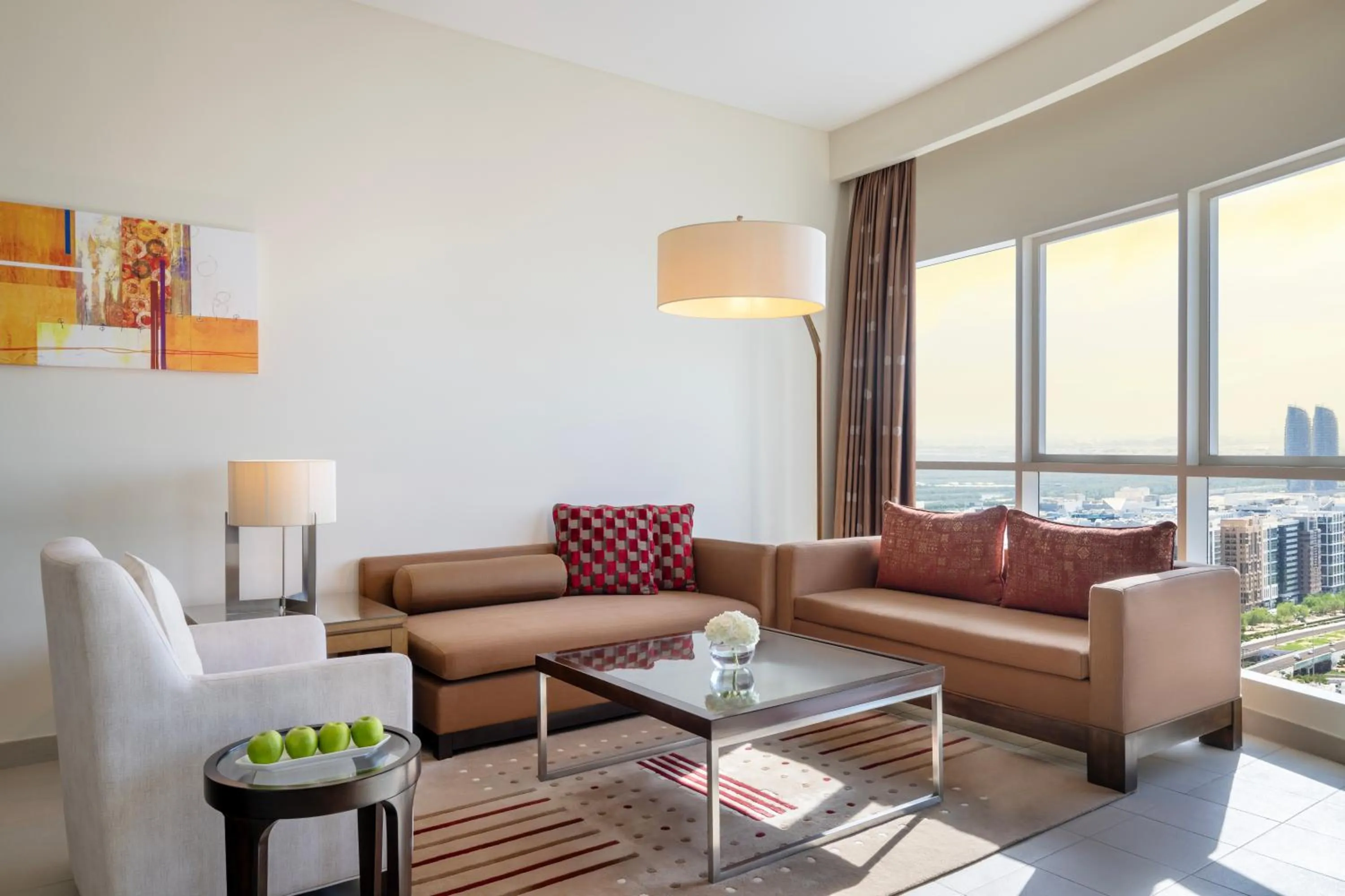 Living room in Grand Millennium Al Wahda Executive Apartments