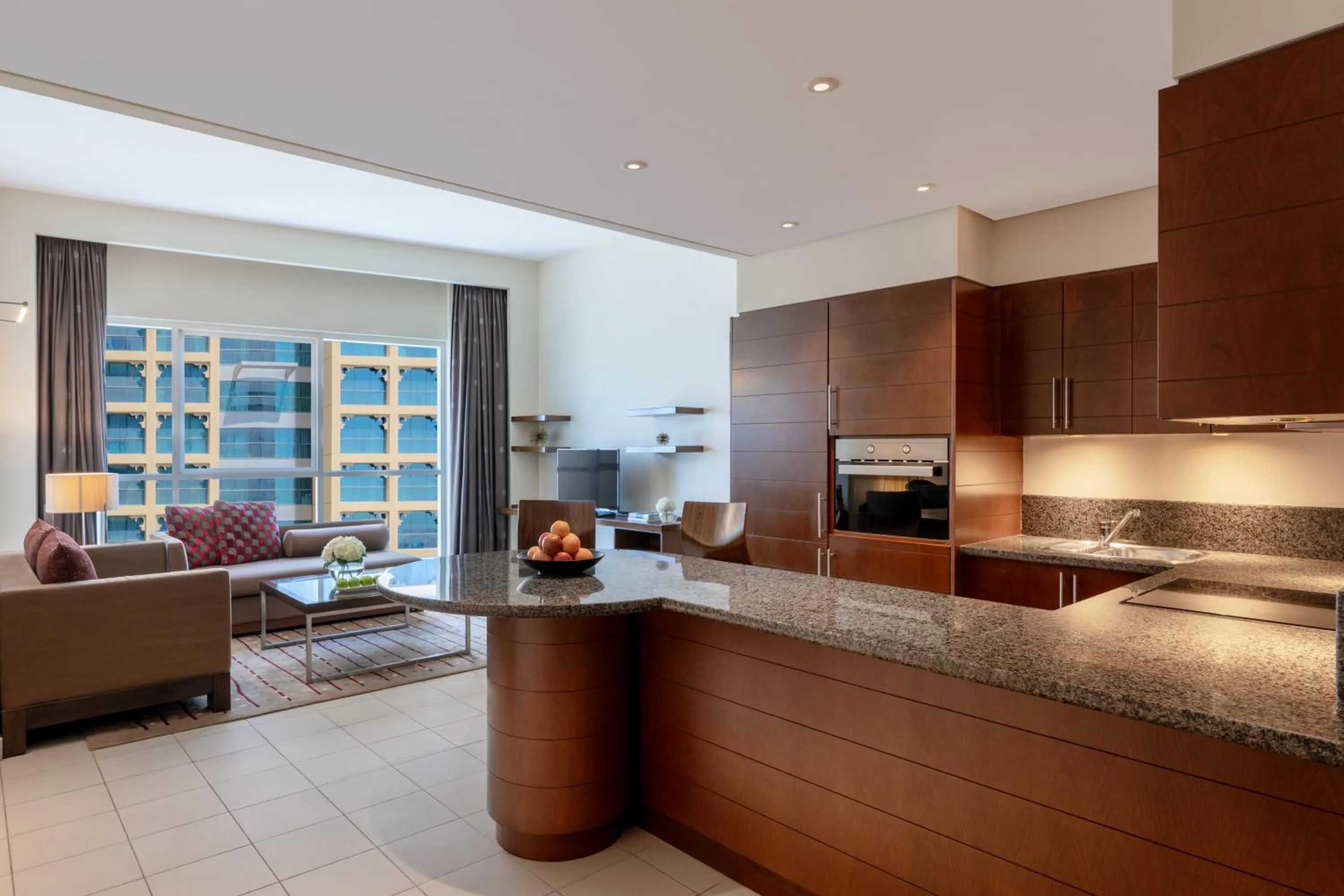 Living room in Grand Millennium Al Wahda Executive Apartments