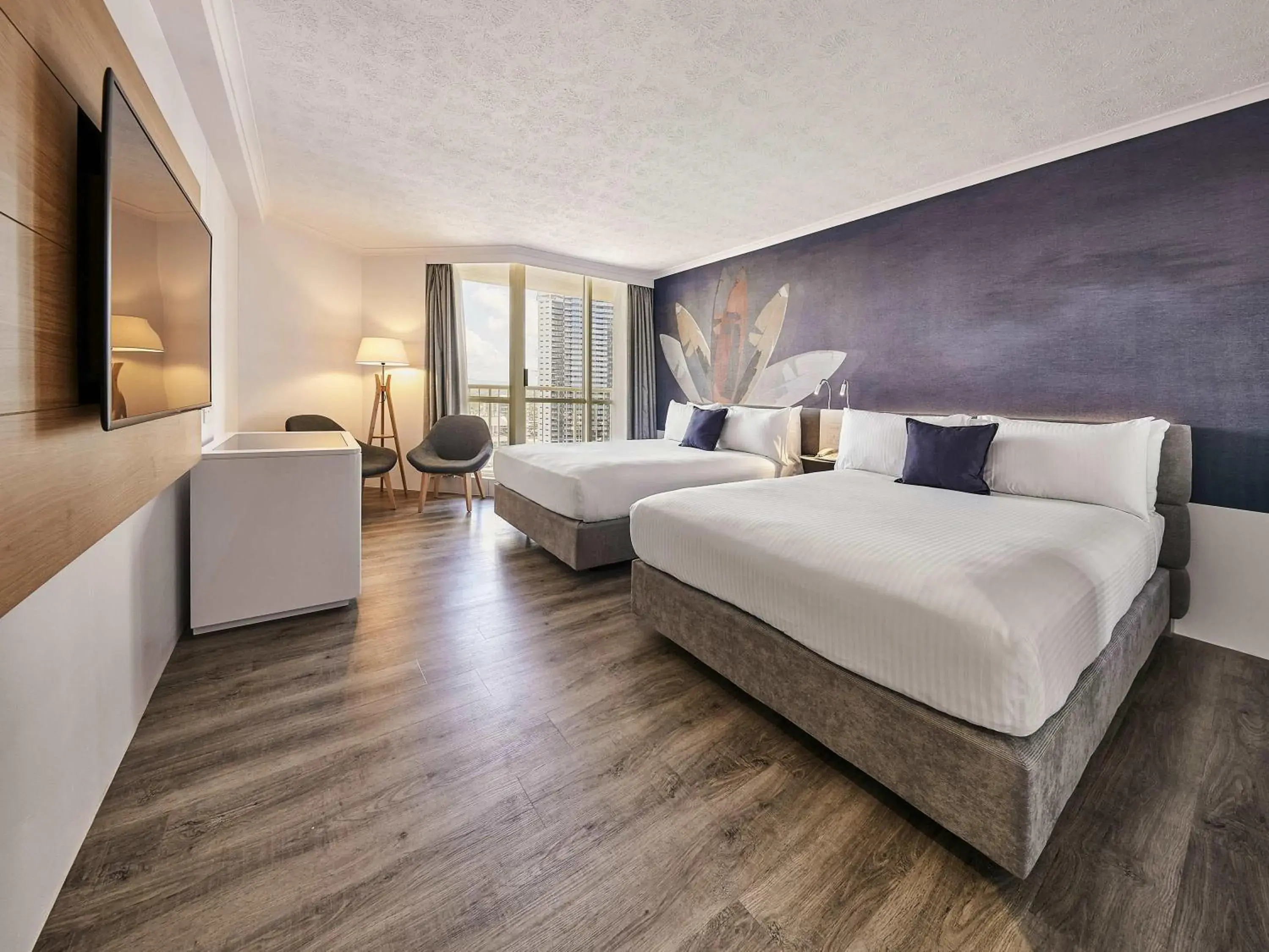 Deluxe Double Room with Two Double Beds and View in Novotel Surfers Paradise Deluxe Double Room with Two Double Beds and View in Novotel Surfers Paradise