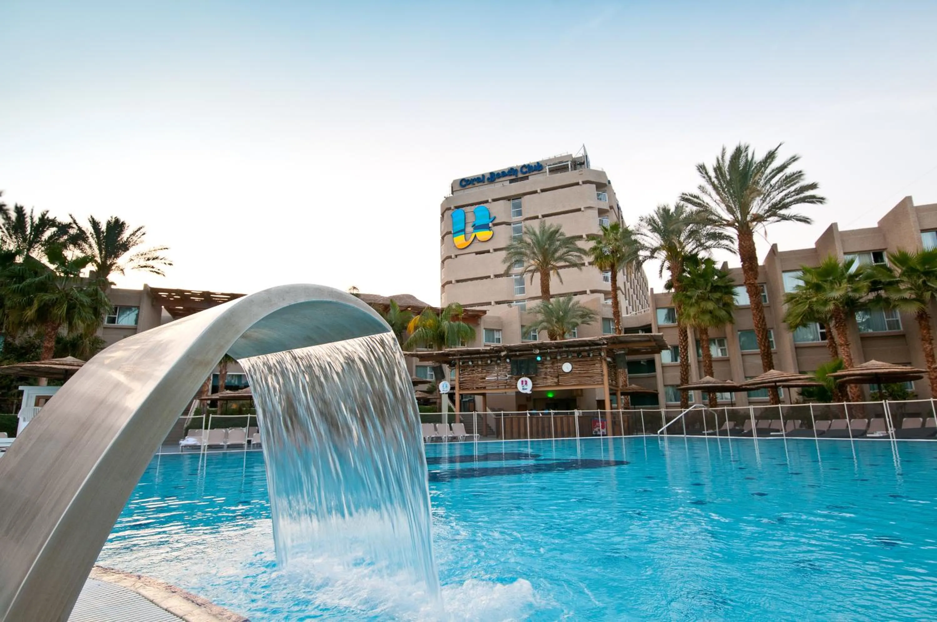 Pool view in U Coral Beach Club Eilat – Ultra All inclusive