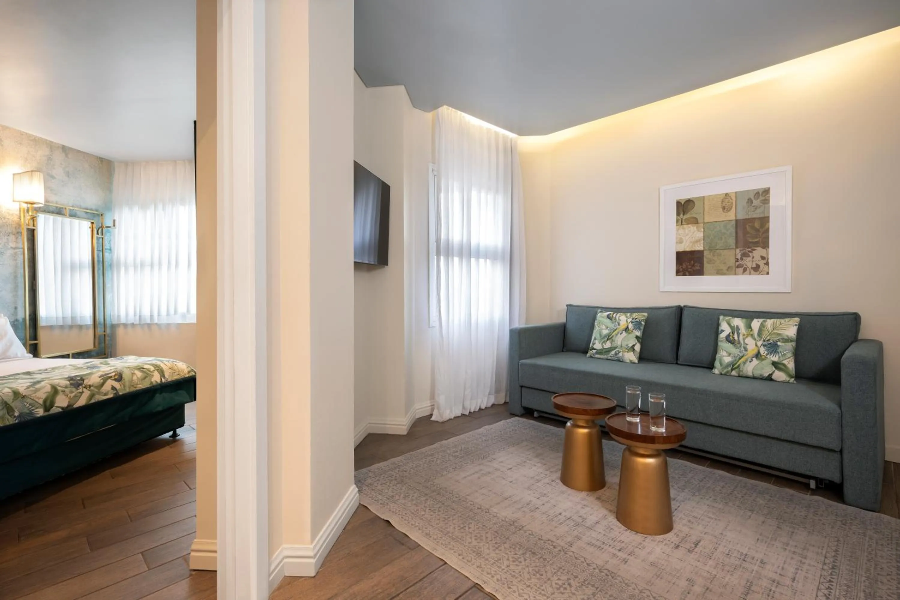 Seating area, Bed in U Coral Beach Club Eilat – Ultra All inclusive