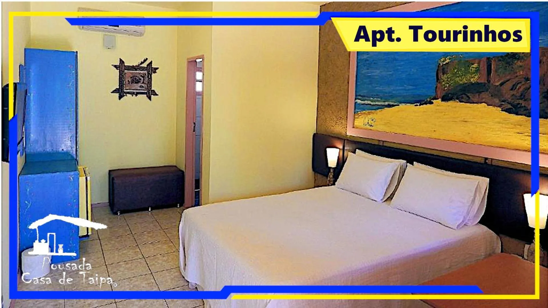 Bed in Pousada Casa de Taipa