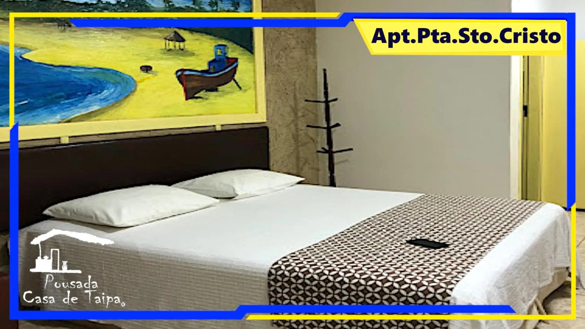 Bed in Pousada Casa de Taipa