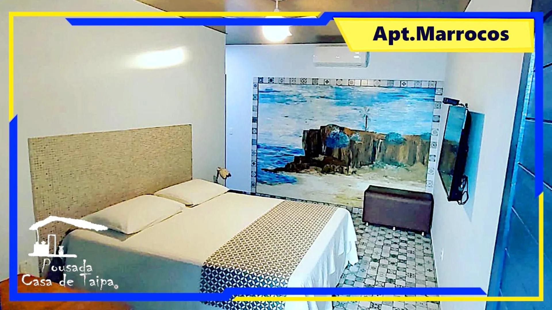 Bed in Pousada Casa de Taipa