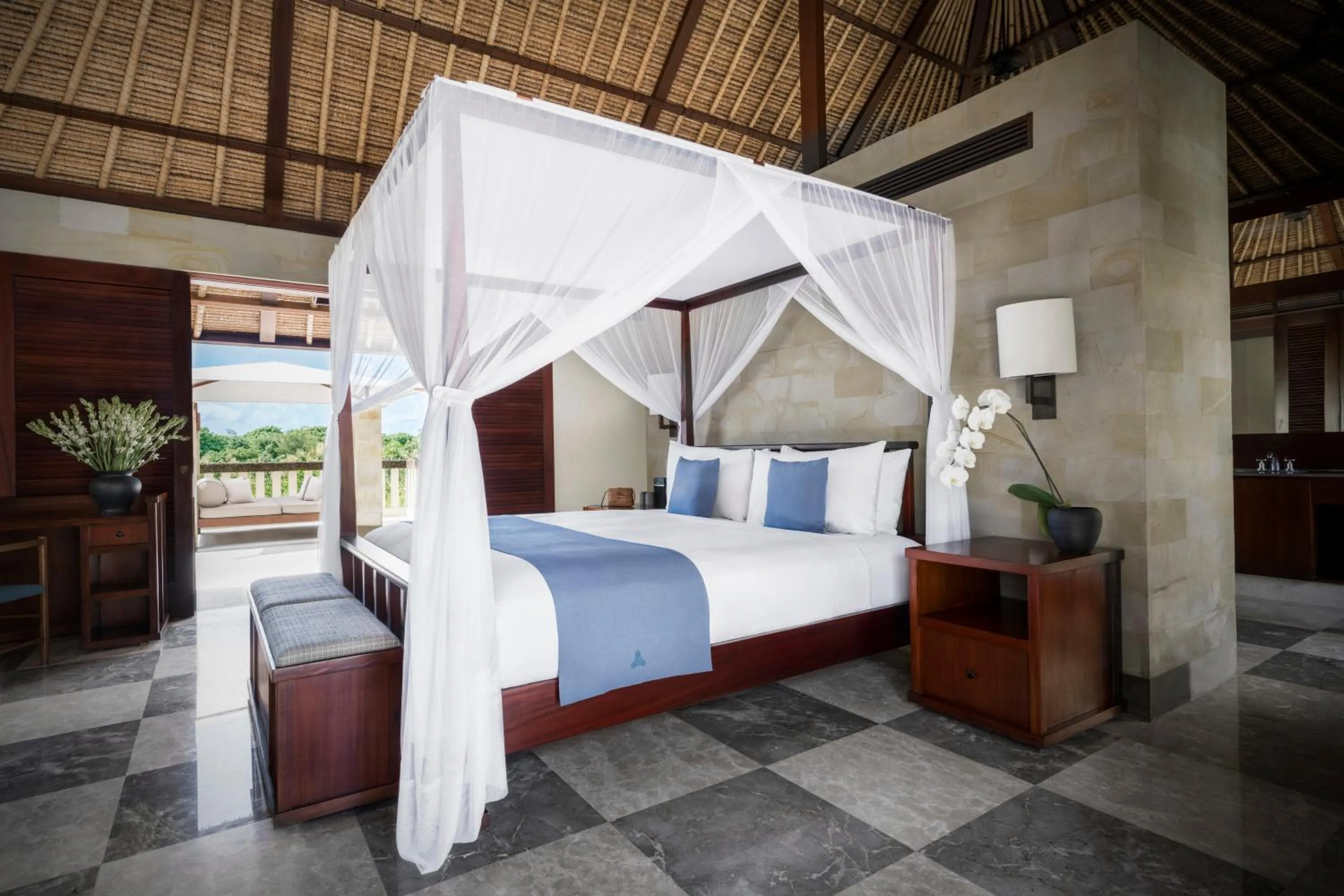 Bed in REVĪVŌ Wellness Resort Nusa Dua Bali