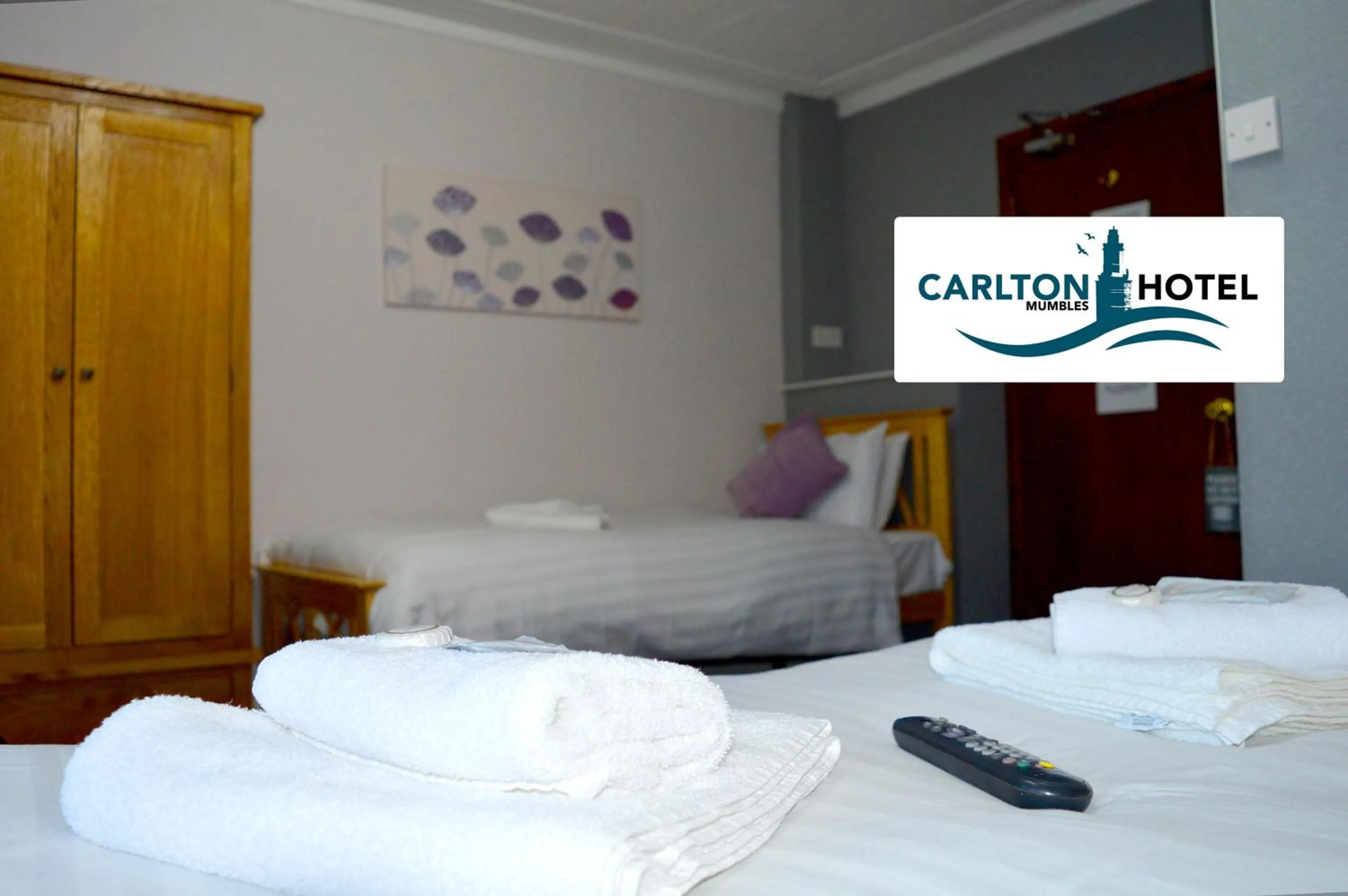 Bed in The Mumbles Carlton Hotel