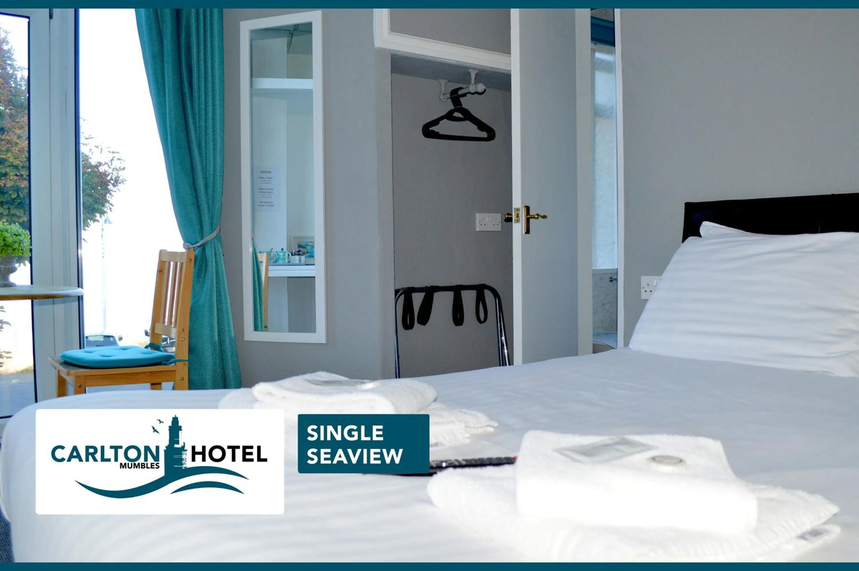 Bed in The Mumbles Carlton Hotel