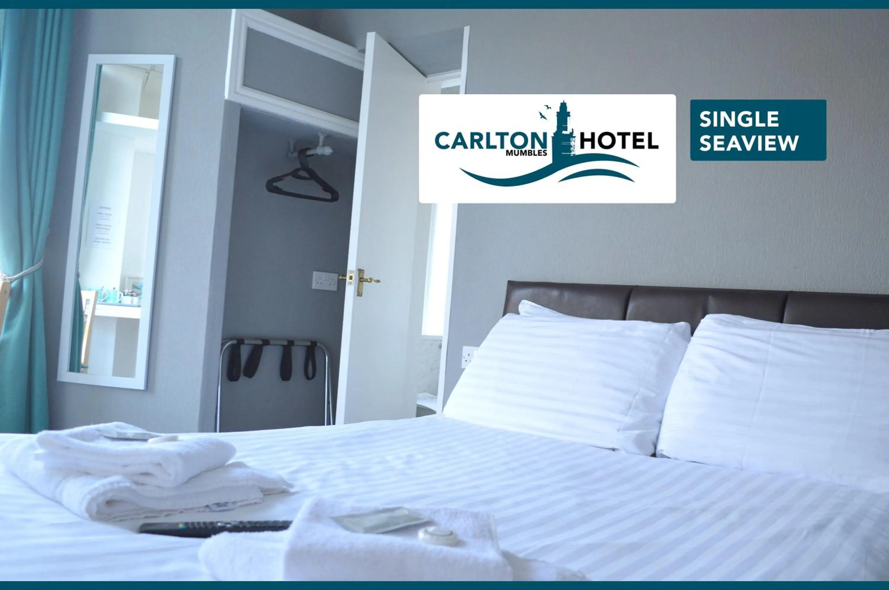 Bed in The Mumbles Carlton Hotel