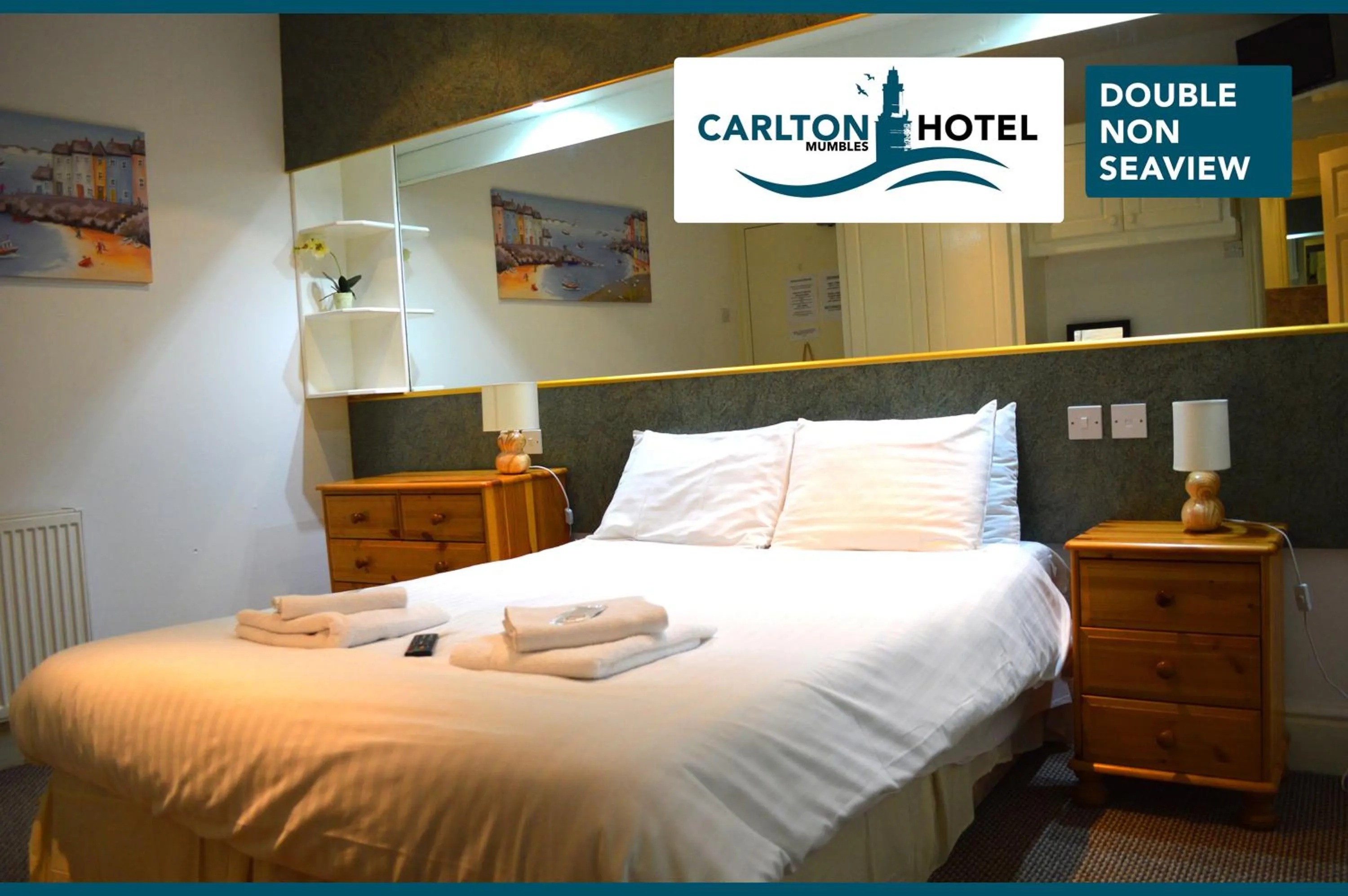 Bed in The Mumbles Carlton Hotel