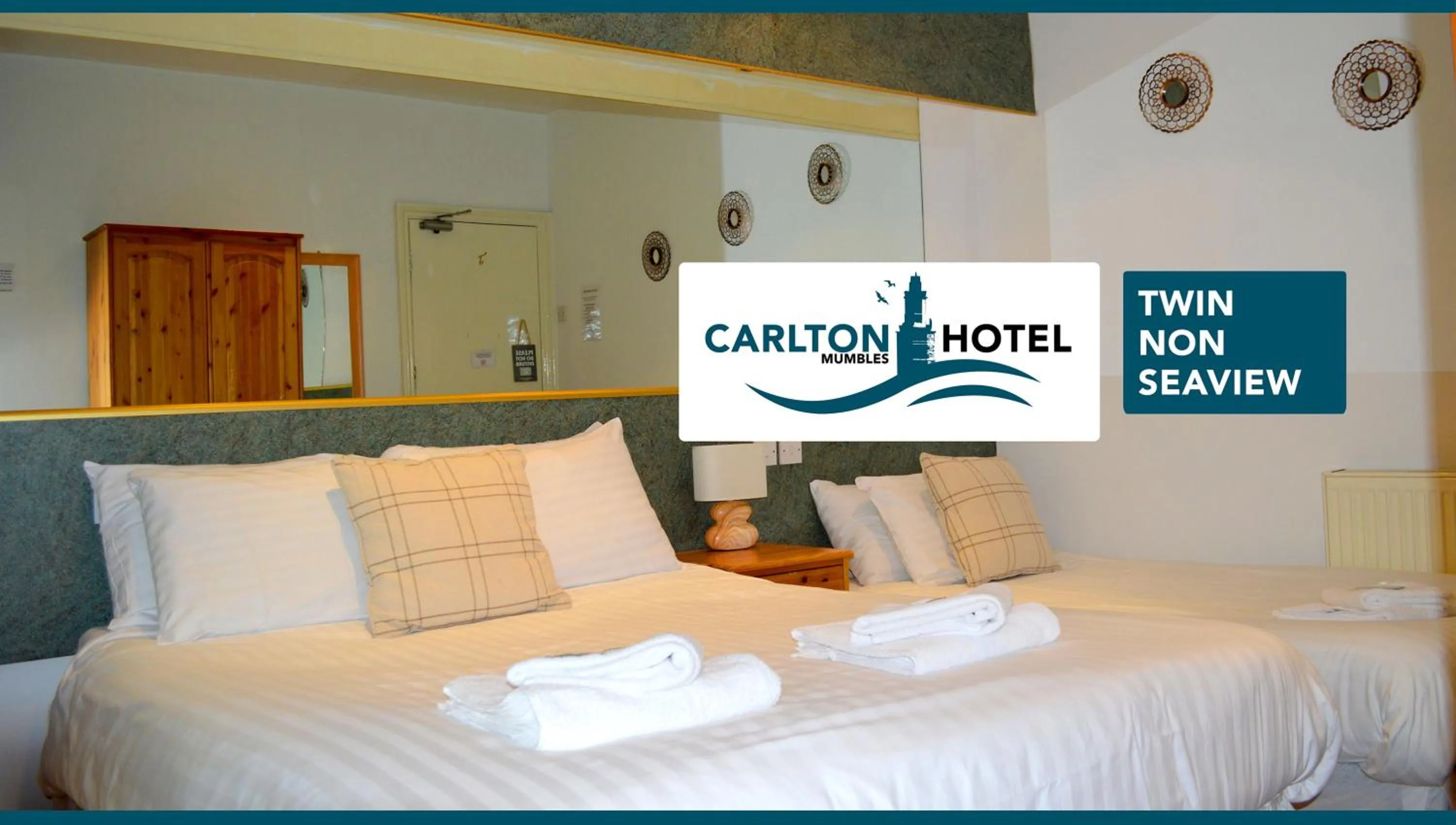 Bed in The Mumbles Carlton Hotel