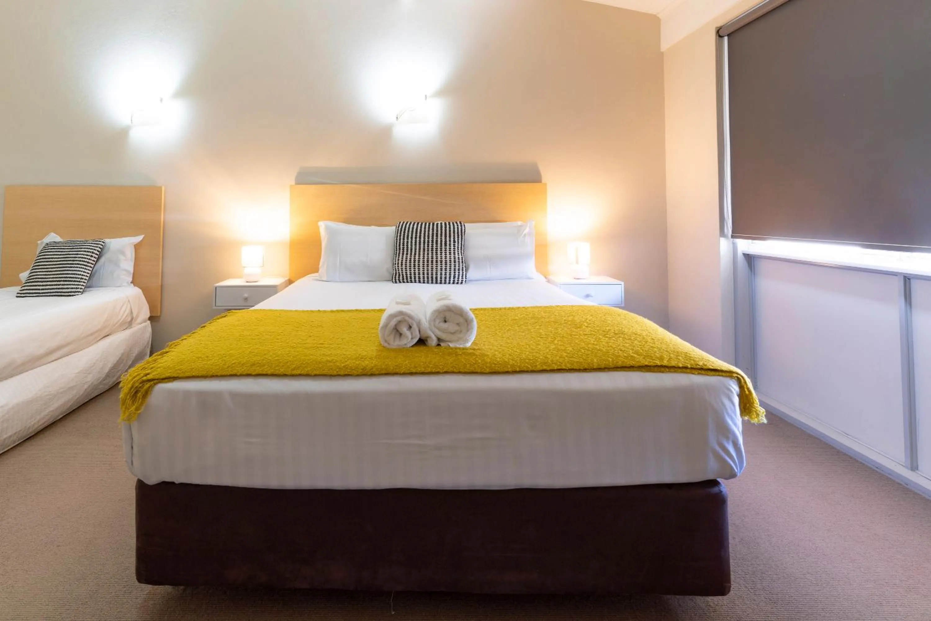 Bed in Six Degrees Motel